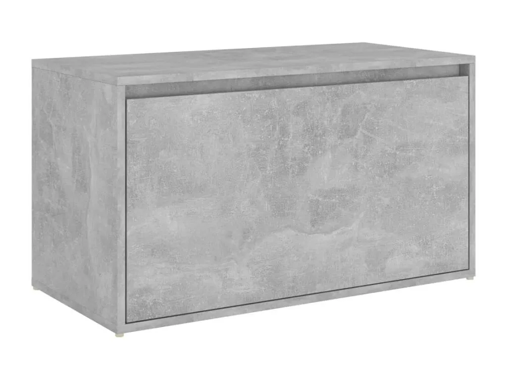 Banco de pasillo gris hormigón madera de ingeniería 80x40x45 cm sat1545111