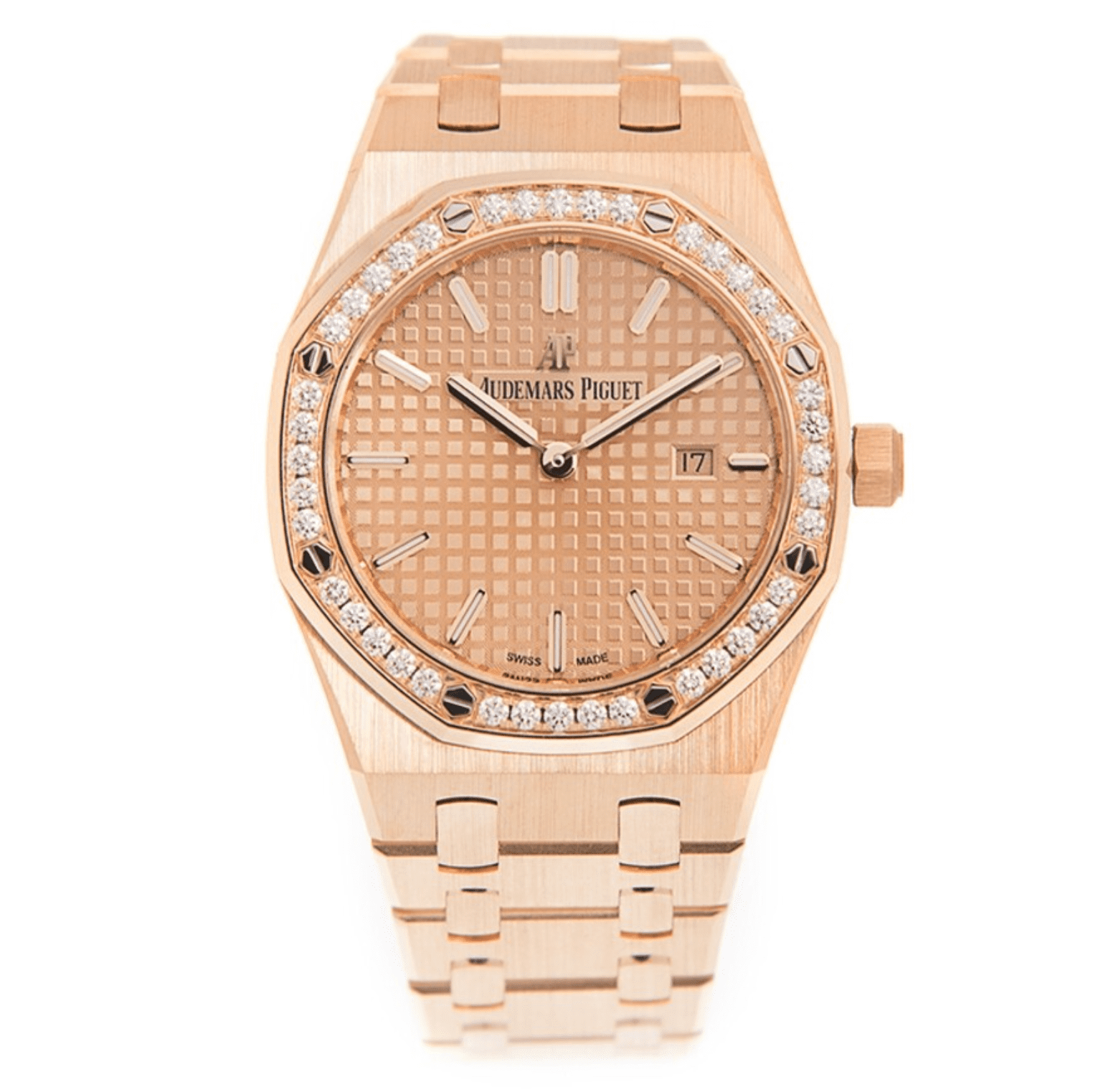 AP Royal Oak  Ladies Rose Gold White Diamonds Replica