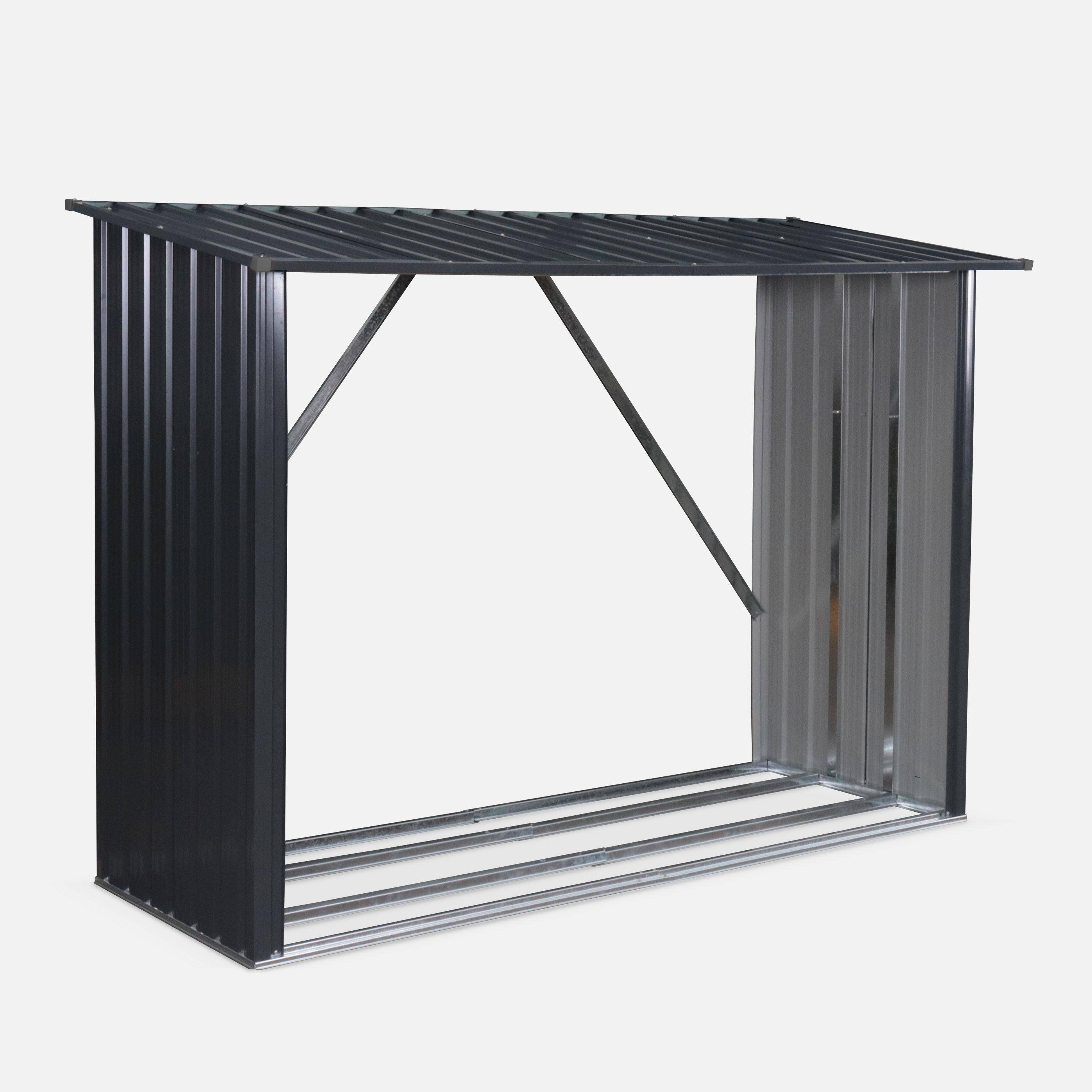 Epicea - Caseta de jardín de acero galvanizado, 80x215x155cm