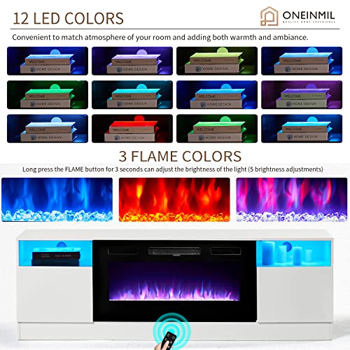 Oneinmil Fireplace TV Stand with 36