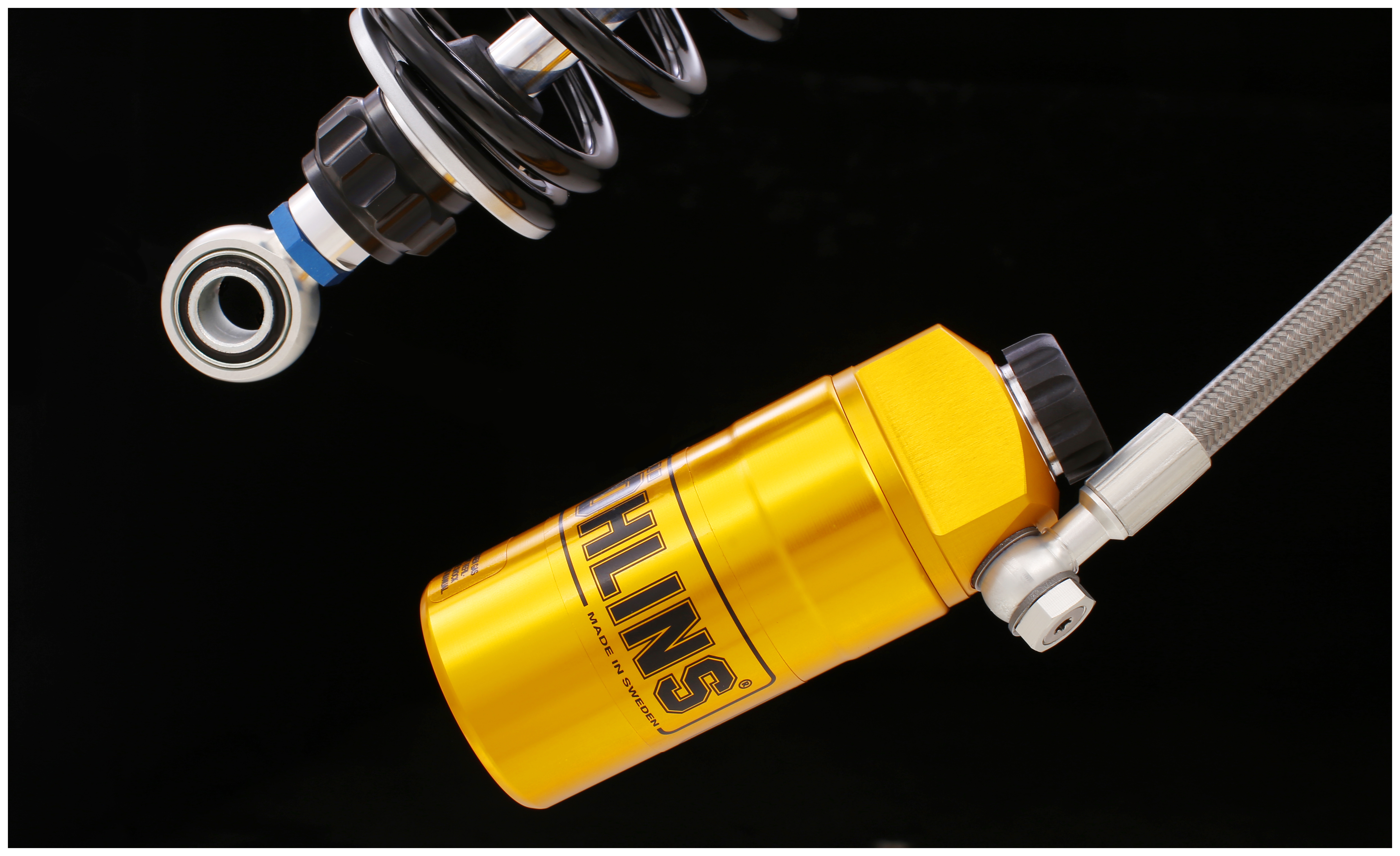 SportsBikeShop Ohlins S36HRCL Rear Reservoir Shocks For Harley Touring