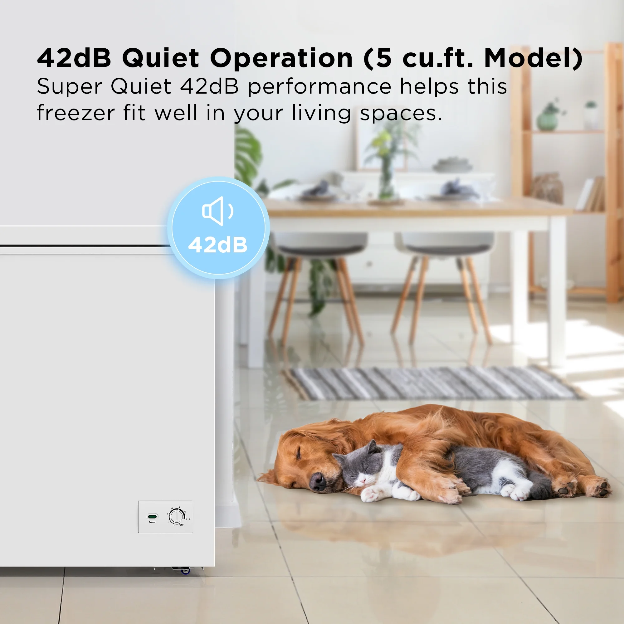 TCL 5.0 Cu. Ft. Chest Freezer, White, Garage Ready, CF053W - Image 9