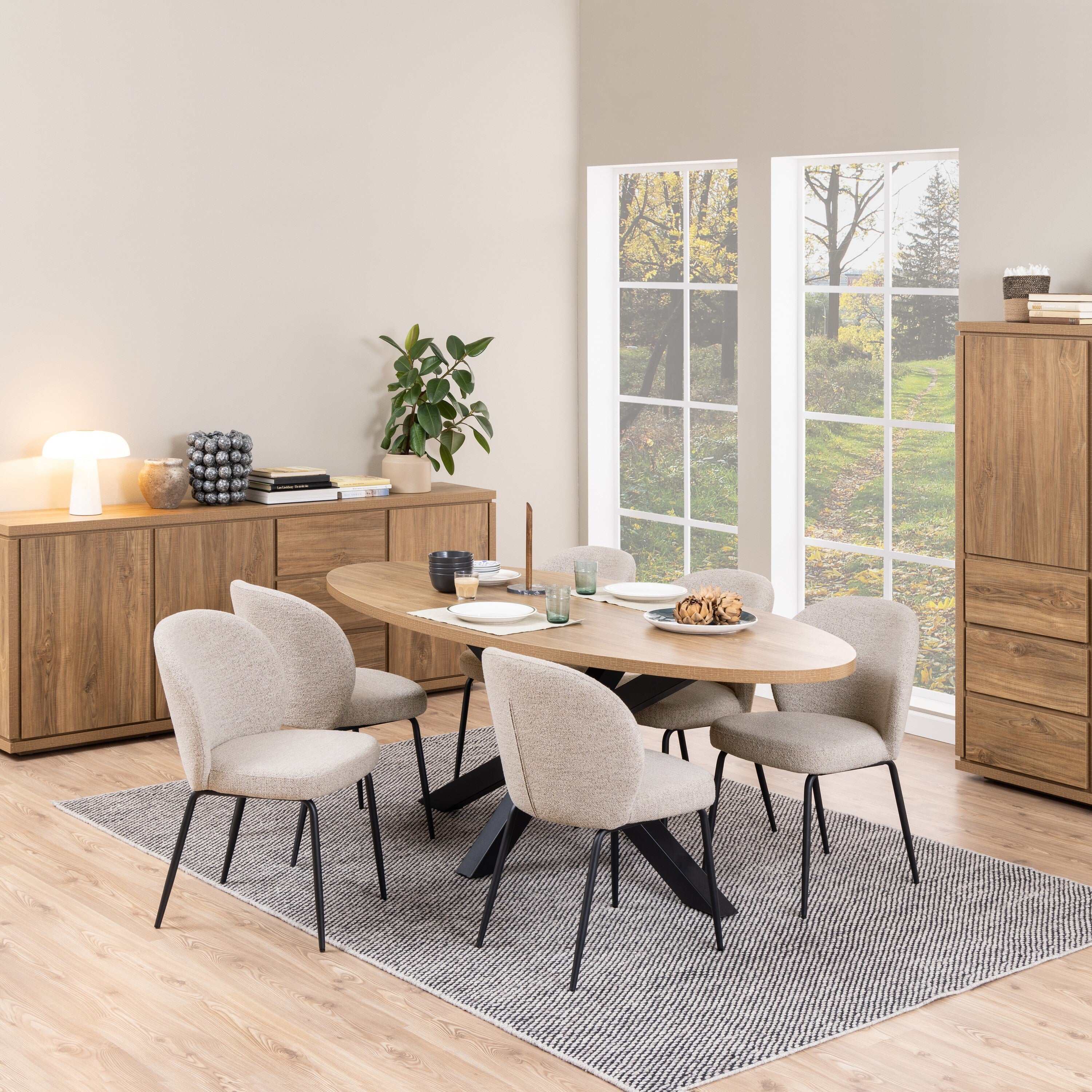 Blokker Curve Eetkamerstoel - Beige
