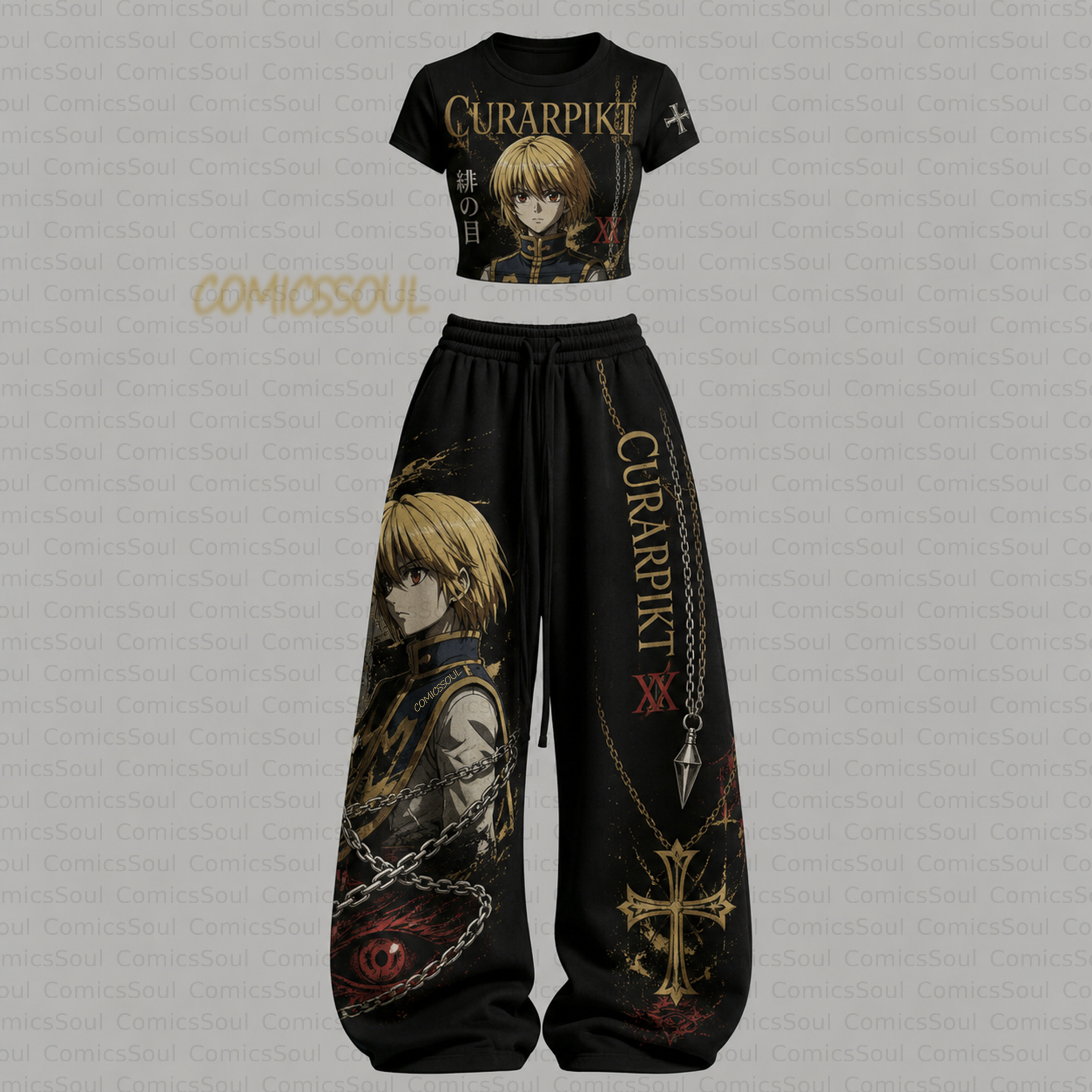 HUNTERxHUNTER Top & Elasticated Trousers Two-Piece Set