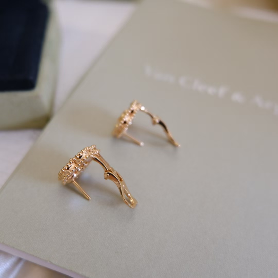VCA Lucky Spring Earrings, Plum Blossom - Original Replica Club