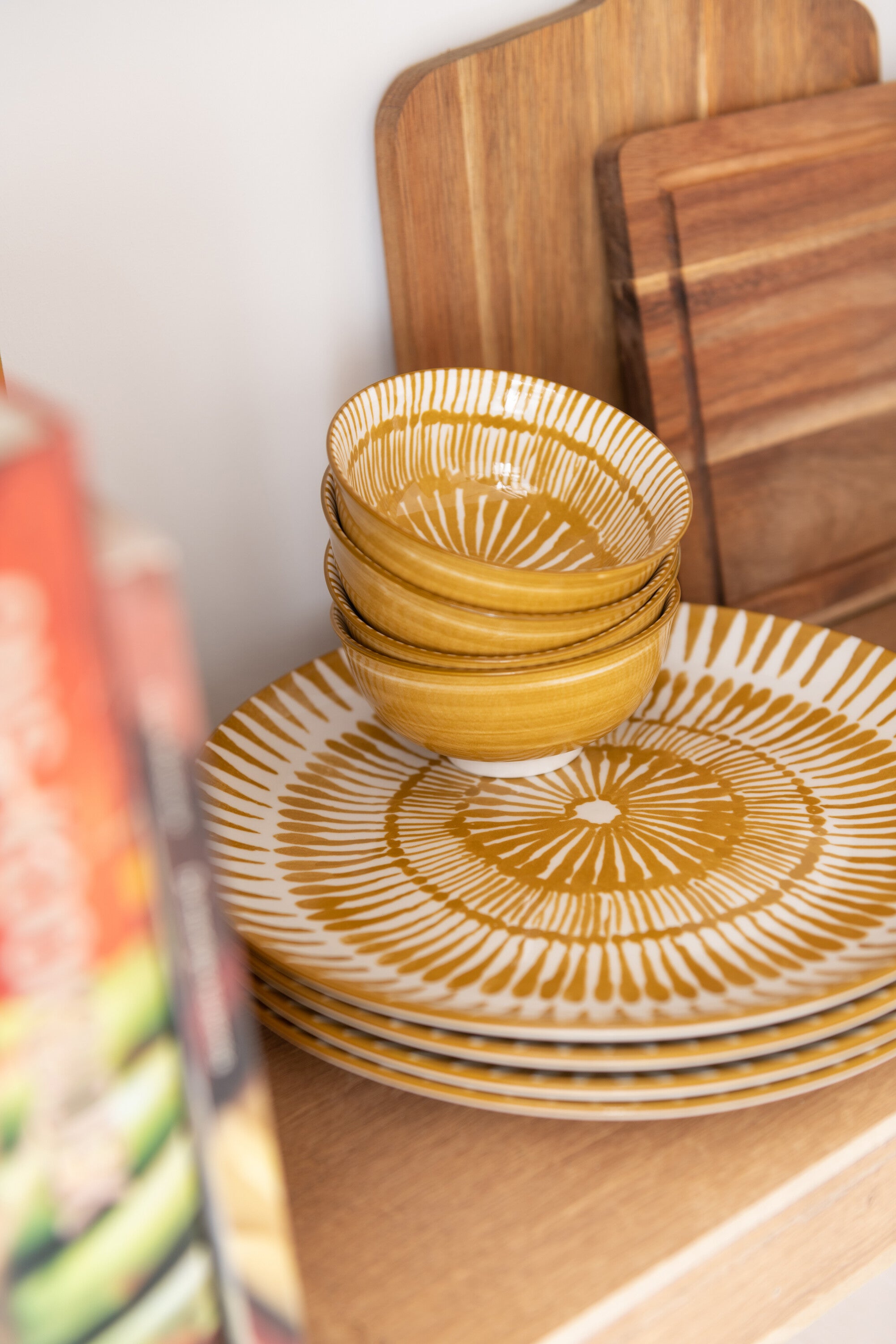 J-Line bord Jam - porselein - wit oker