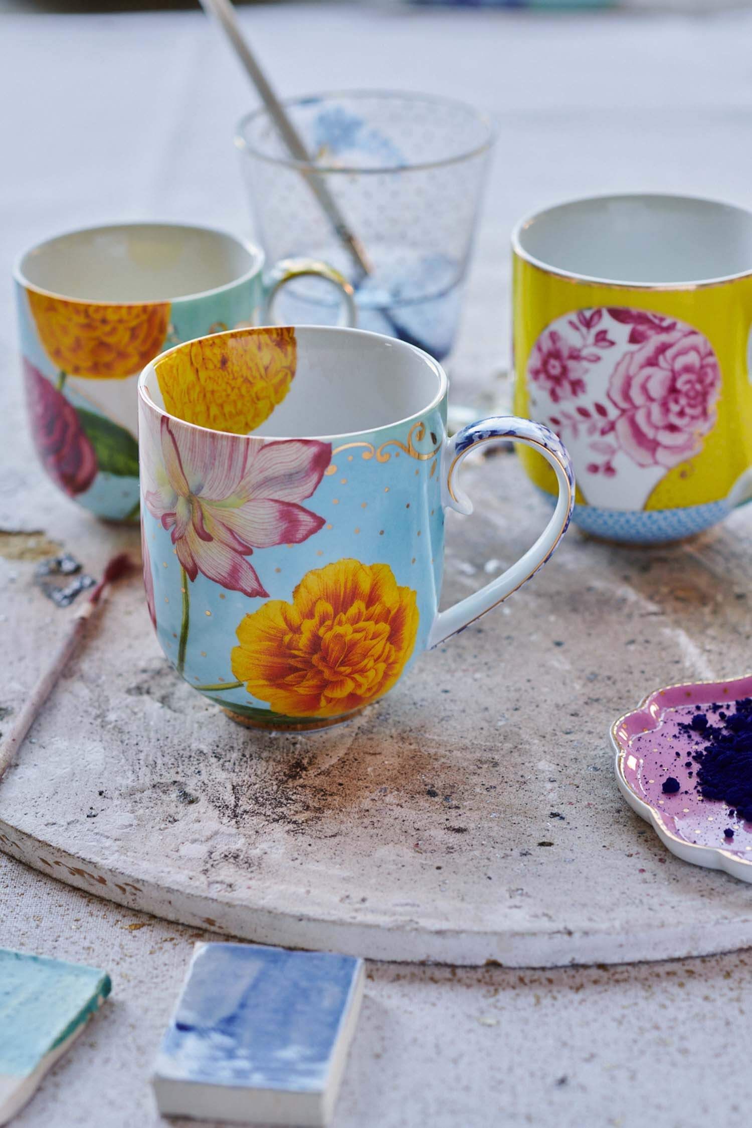 Set/2 Mugs Royal Flowers 325ml