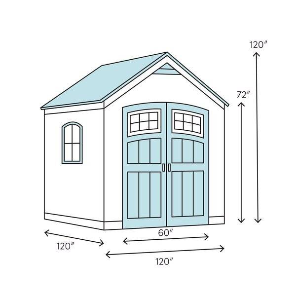 Colonial 10 ft. W x 10 ft. D Wooden Storage Shed