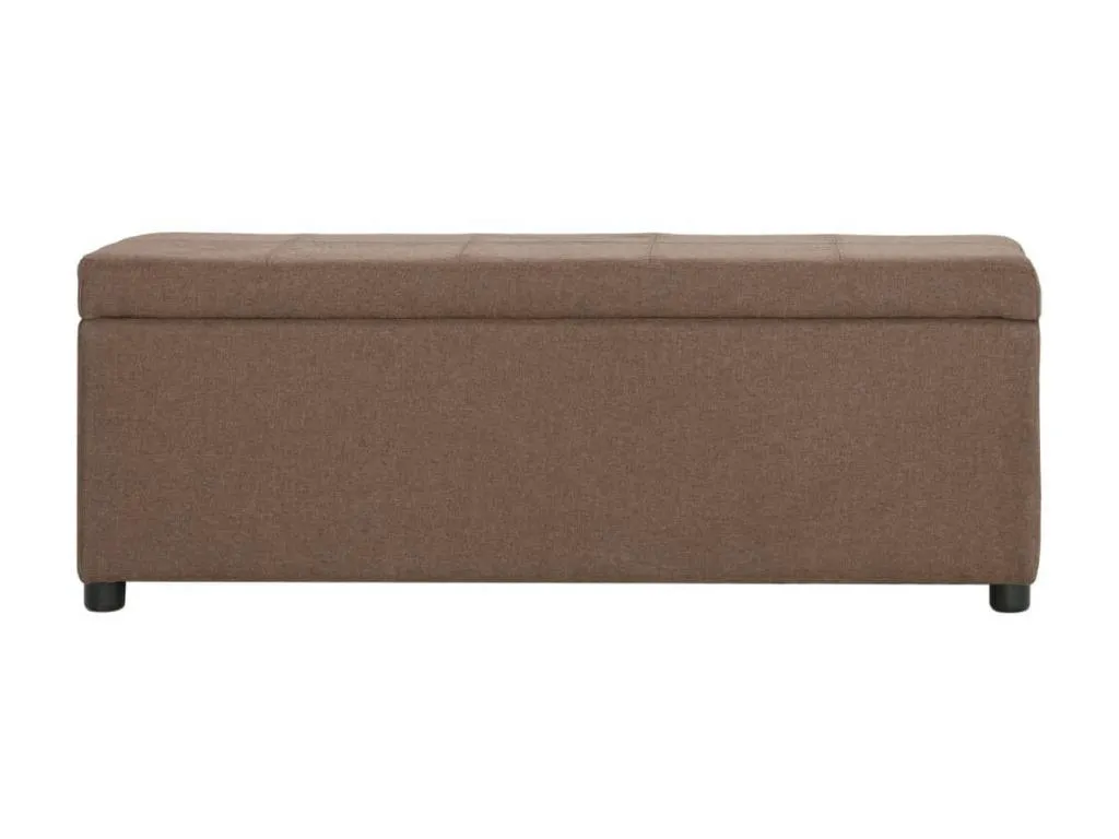 Banco con almacenaje poliéster marrón 116 cm pap2352493