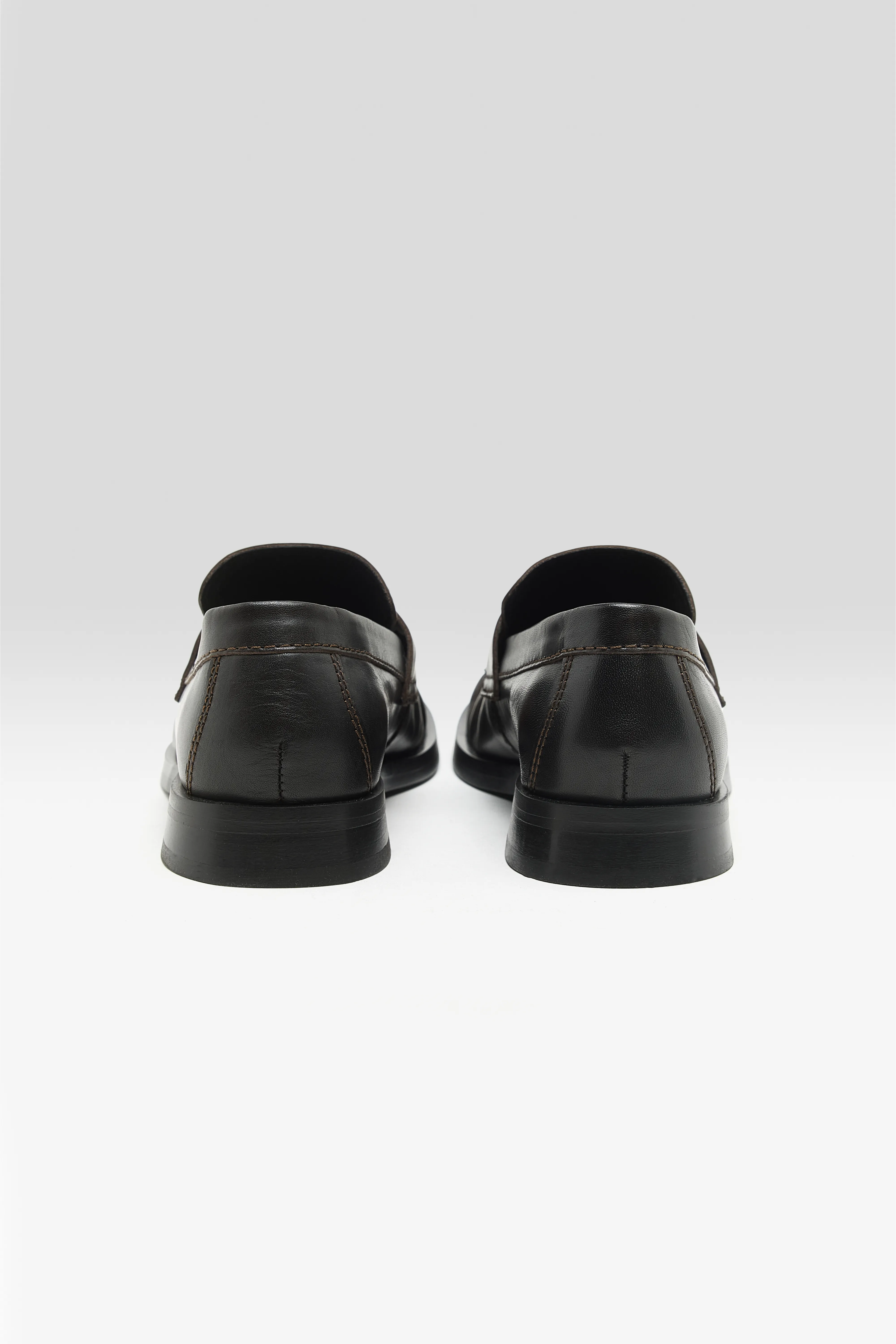 Bellerose Zita Brown Black Moccasin Loafers  (252 / W / BROWN)