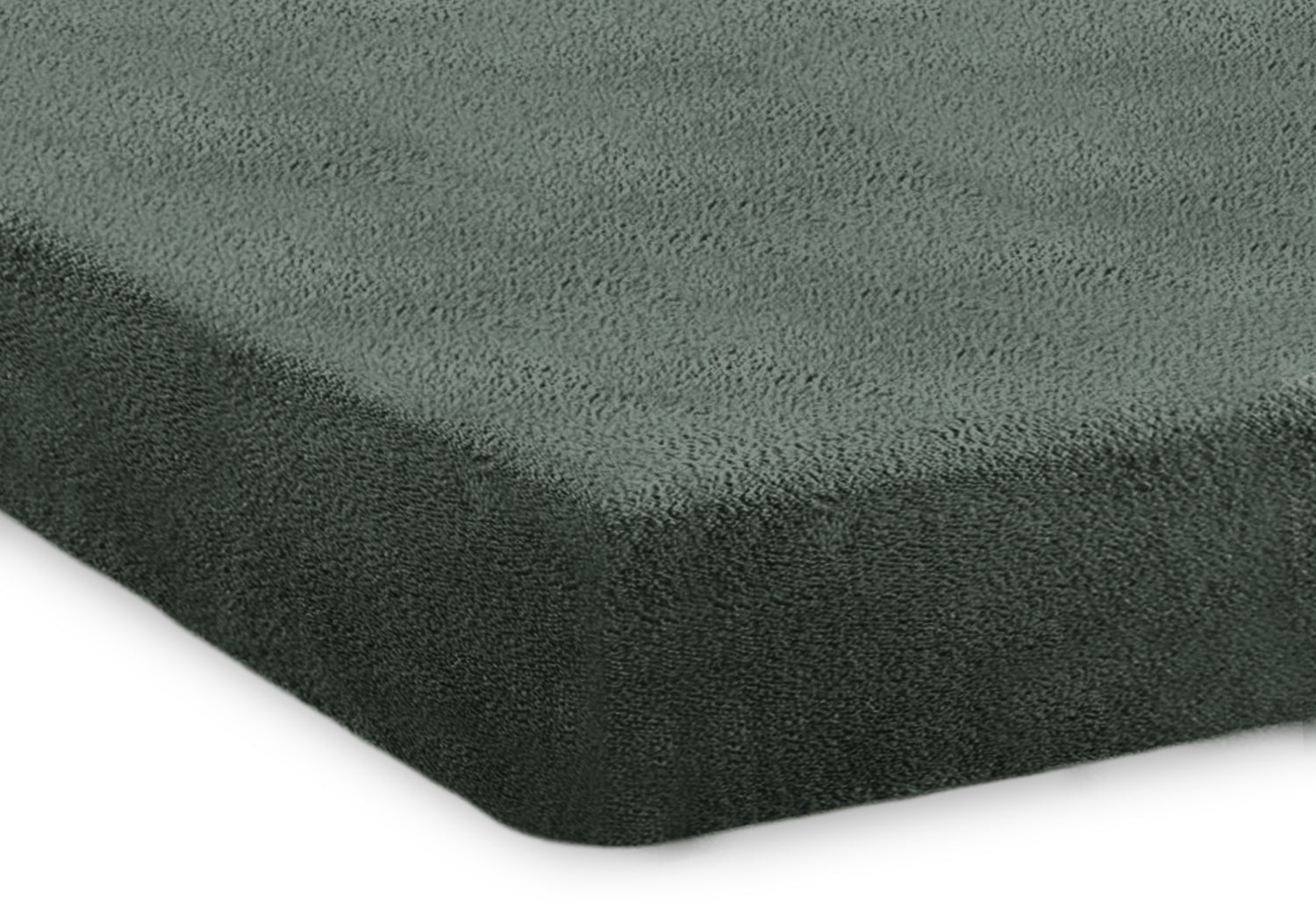 Eleganzzz Hoeslaken Teddy Pluche 35cm Hoekhoogte - bottle green