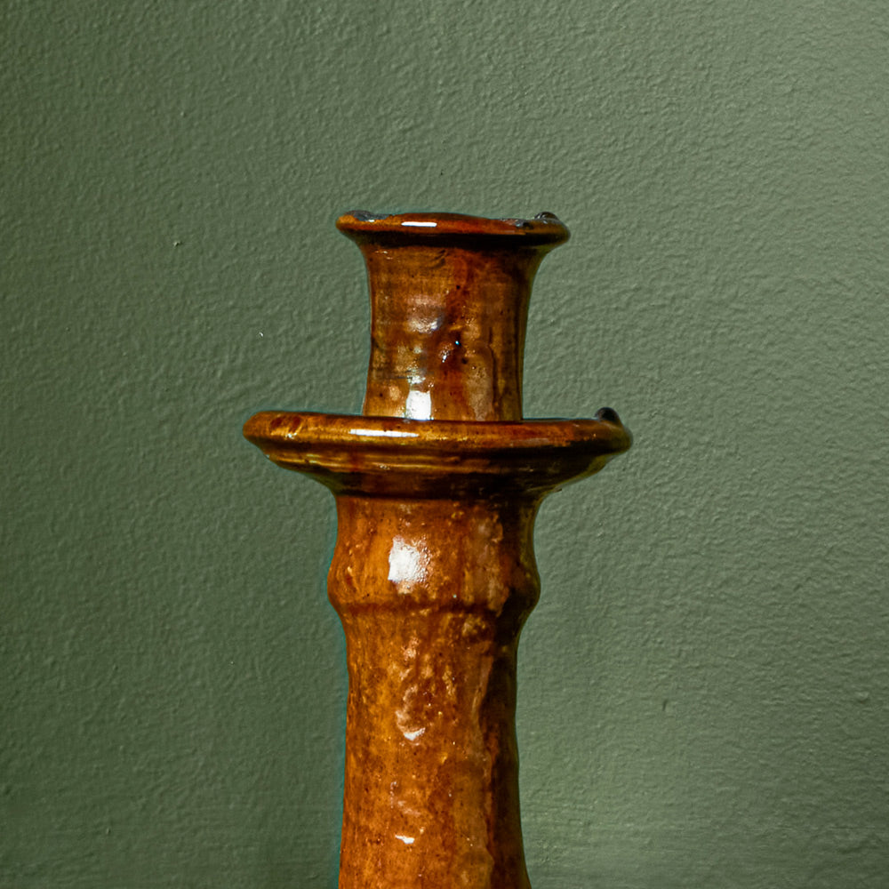 Bougeoir en céramique - Moutarde