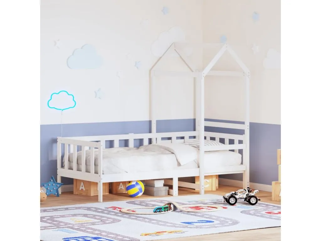 Sofá cama con techo Francomuebleses maciza de Francomuebleses blanco 90x190 cm