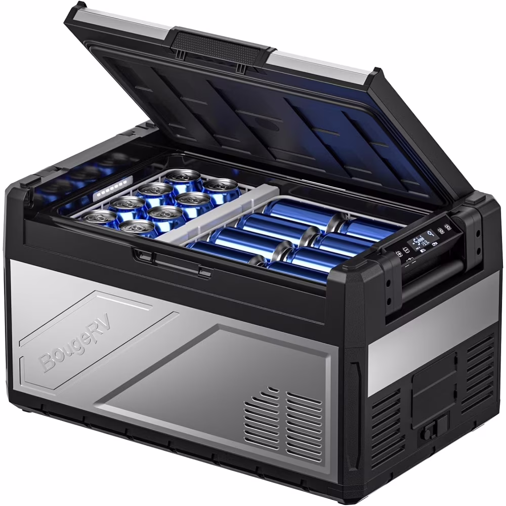 BougeRV Rocky 12 Volt Car Refrigerator, 81QT Dual Zone Car Fridge Freezer with Metal Casing, APP Control Compressor Cooler 12/24V DC, 110~240V AC for RV Truck Vehicle Outdoor Travel Camping Trip - Image 3
