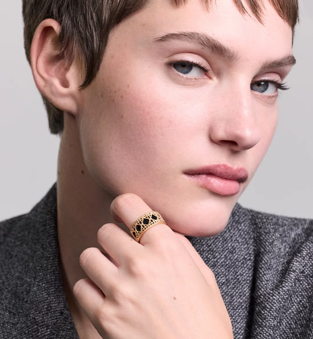 Replicate My Dior Ring Yellow Gold and Black Lacquer(1:1 replica) - Original Replica Club