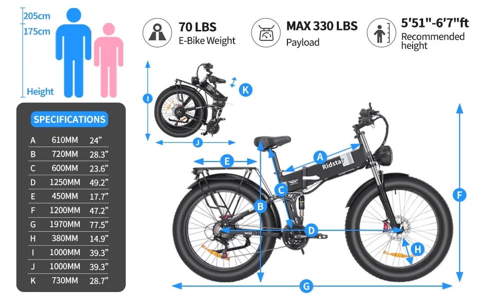 Dual Motor PEAK 3000W Electric Bike for Adults,31mph 48V 23Ah Electric Bicycle,26" Fat Tire Mountain Bike UL2849 - Image 24
