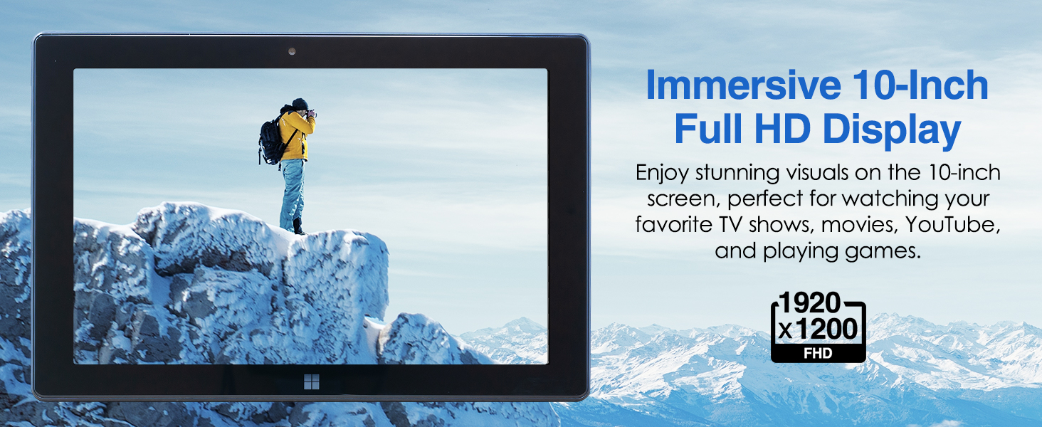 full hd windows 11 tablet 1920 x 1200 fhd display resolution