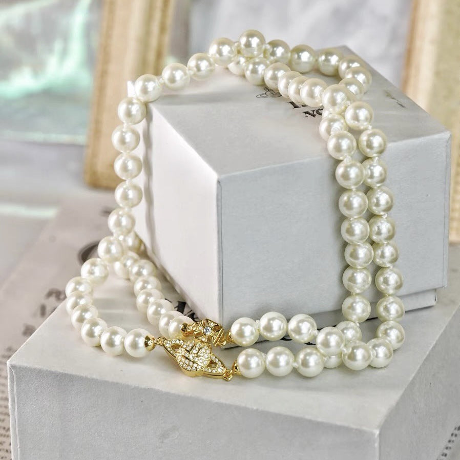 Vivienne Westwood 2 Row Pearl Necklace - Original Replica Club