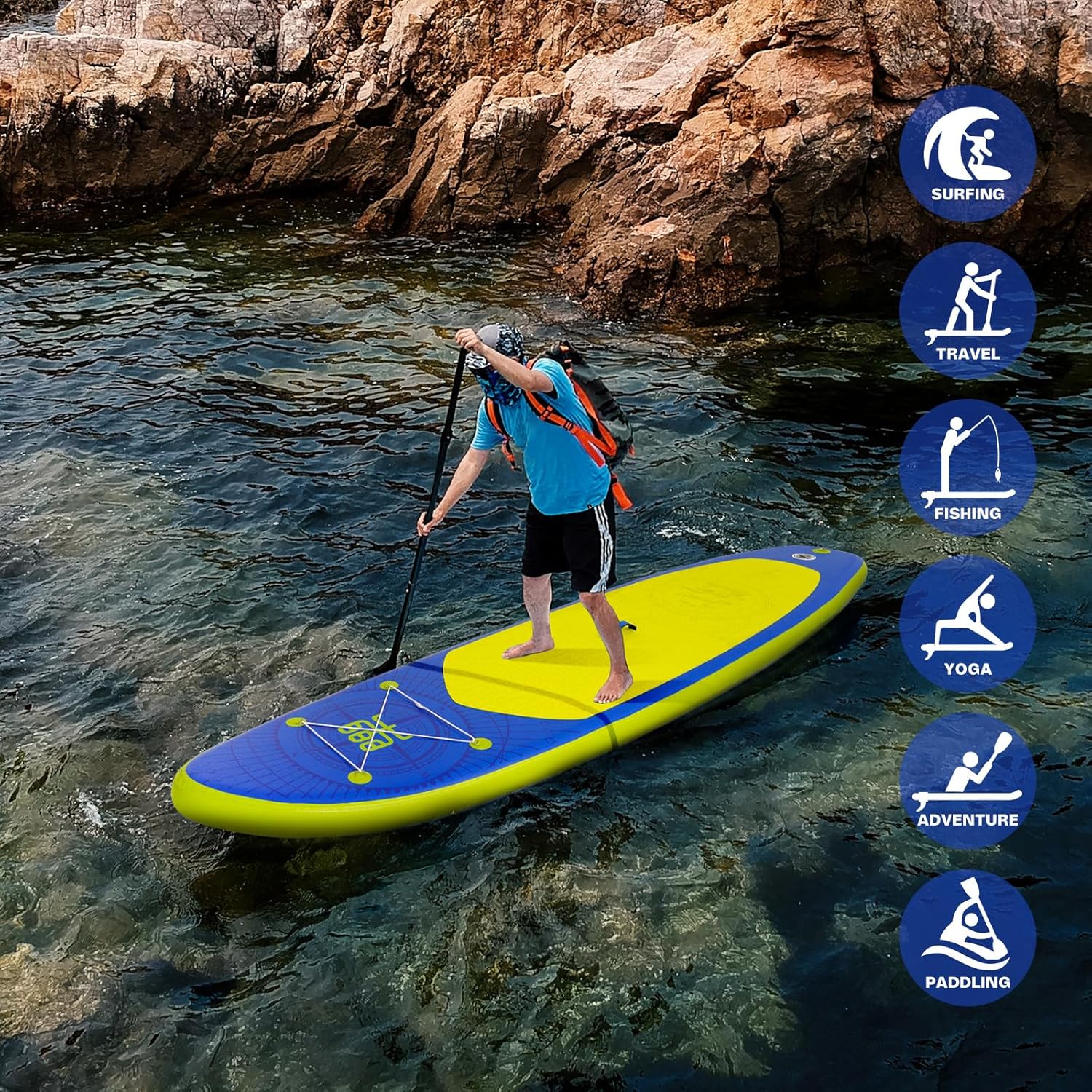 FunWater Inflatable Stand Up Paddle Board, 11 ft x 32 in x 6 in - SUP Paddle Accessories - Image 72 FunWater Inflatable Stand Up Paddle Board, 11 ft x 32 in x 6 in - SUP Paddle Accessories - Image 72