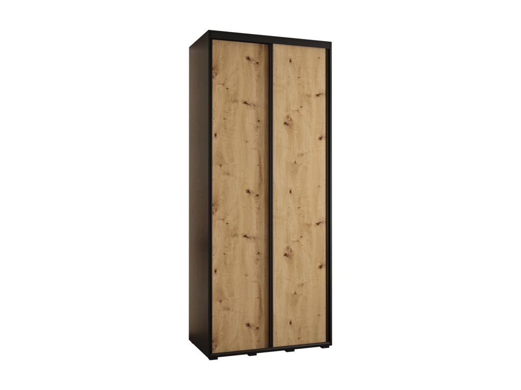 ARMARIO Joliven 3 DE PUERTAS CORREDERAS 235 2/100/60 2 puertas Negro/Artisan/Negro