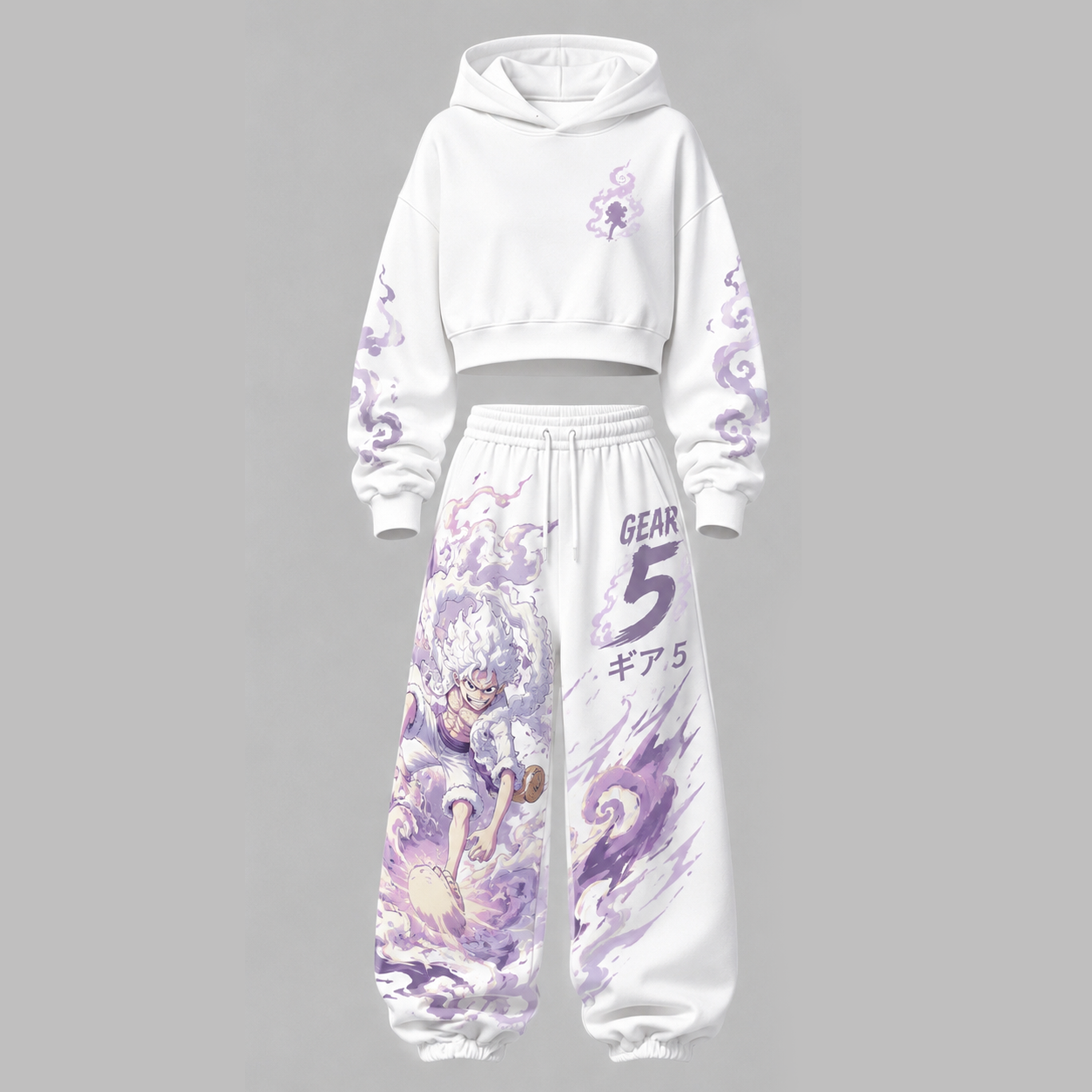 One Piece Cropped Long Sleeve Hoodie & High Waist Jogger Pants Two Piece TeeThreads Sustain the Scene with Custom Apparel