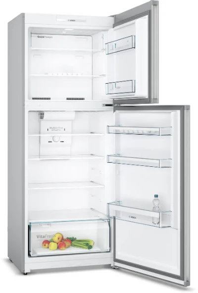 Bosch  Free Standing Fridge with Freezer, Stainless Steel Look, 328Lit