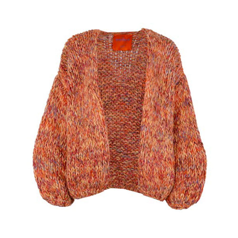 Les Tricots D'o - Cardigan Maud - Orange et Rouge