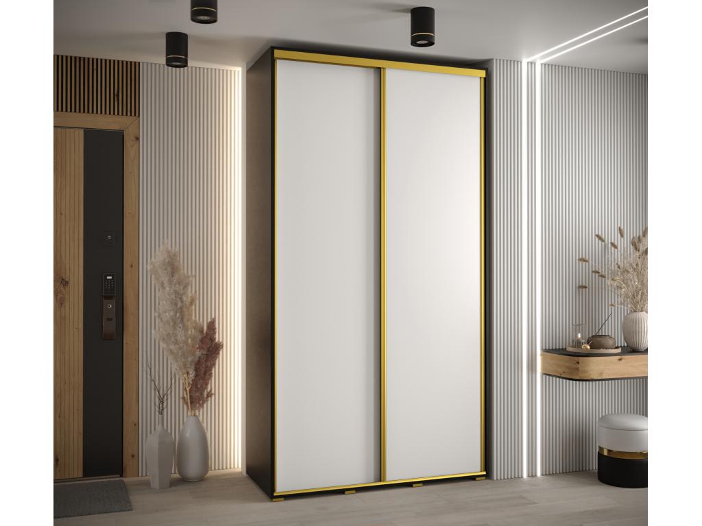 ARMARIO 1 DE PUERTAS CORREDERAS 235 - 2/130/45 2 puertas Negro/Blanco/Nestliq