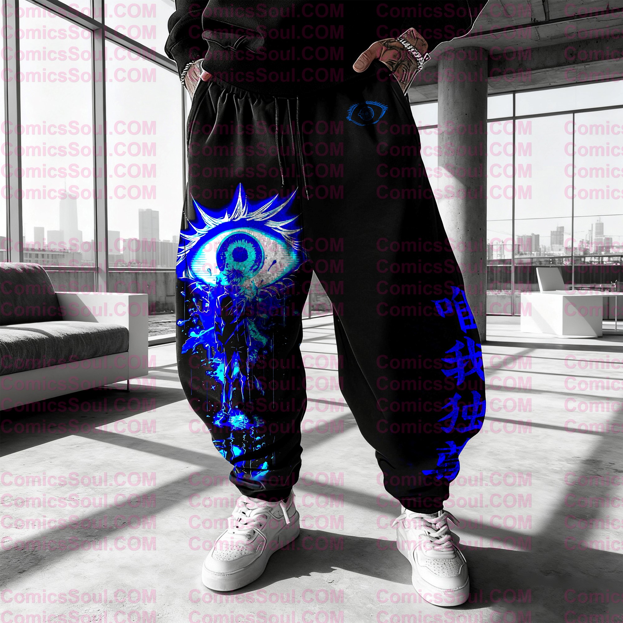 plus velvetUnisex Casual Anime Streetwear Pants