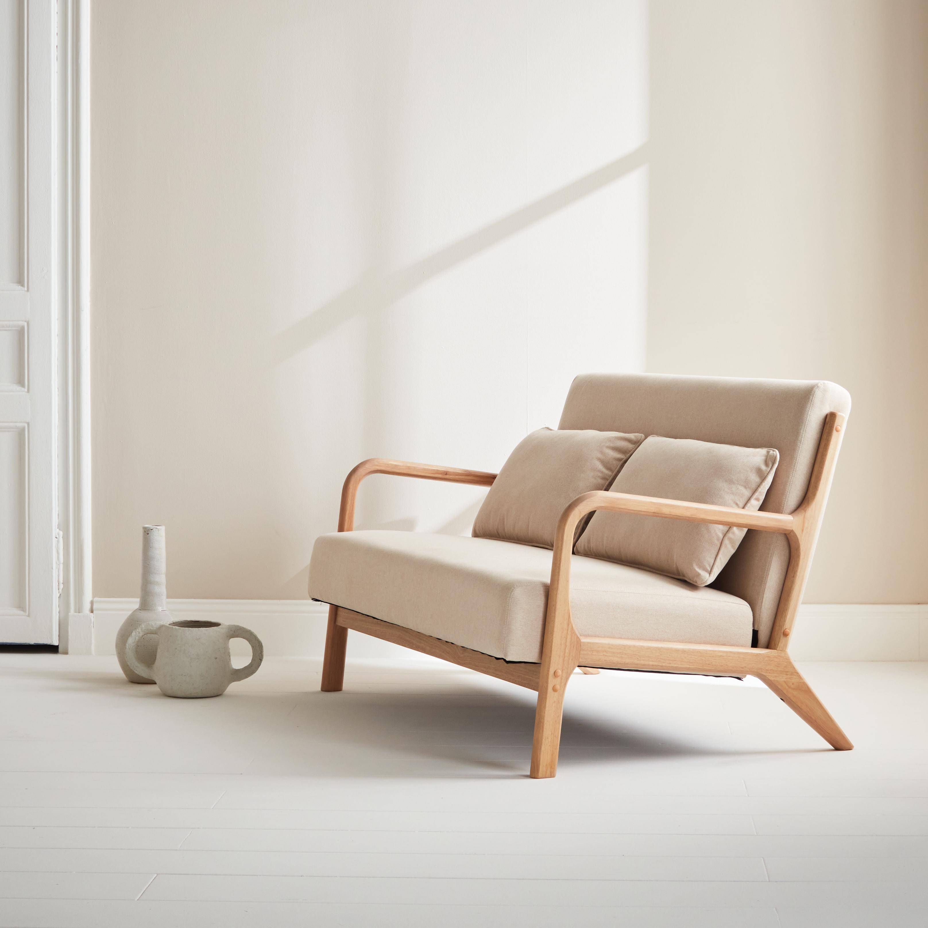 Lorens - Banco de diseño en madera y tela