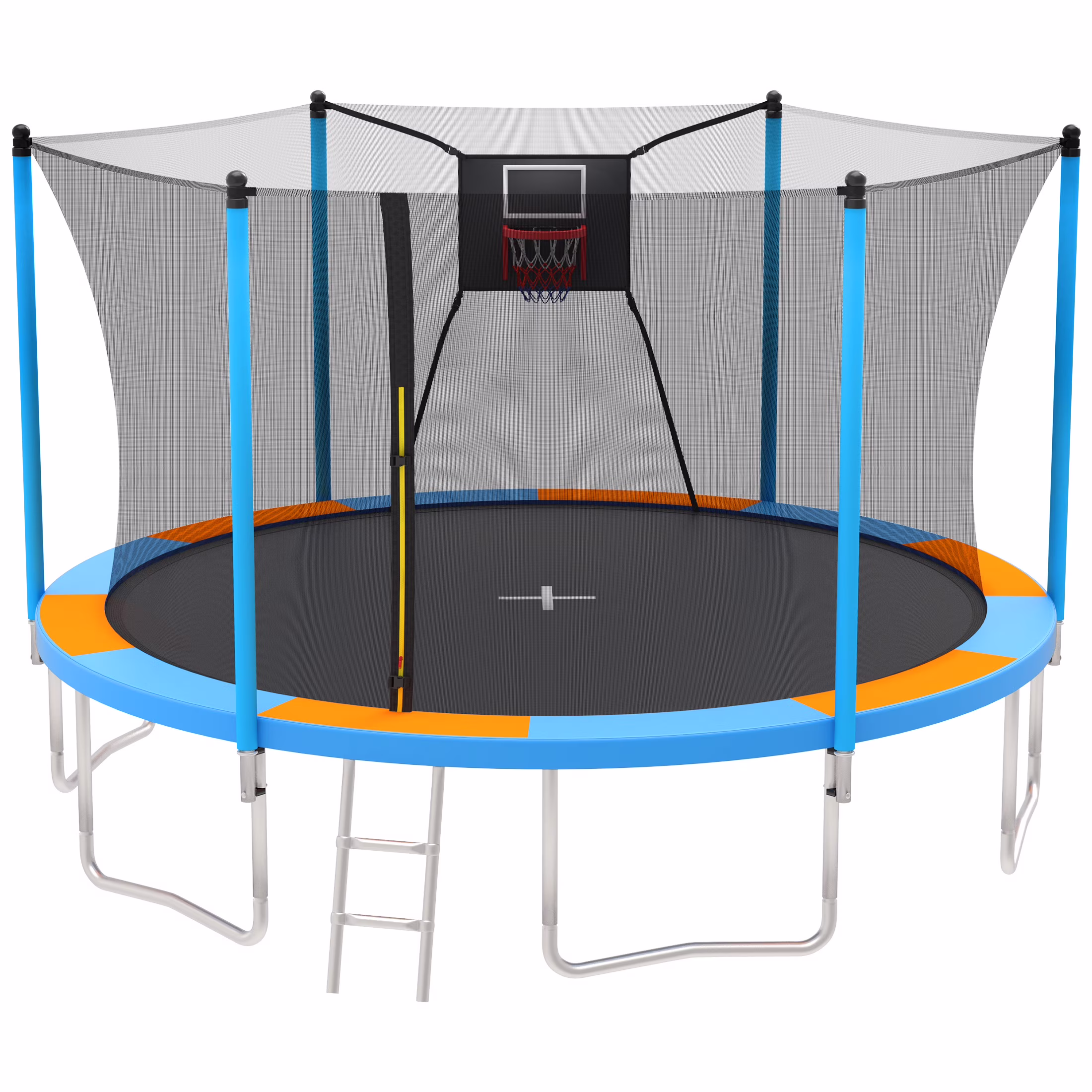 14ft Trampoline for Kids and Adults, Outdoor Trampoline with Basketball Hoop, Segmart Upgrade Heavy Duty Trampoline with Enclosure Net Ladder for Backyard Patio Garden(Green)