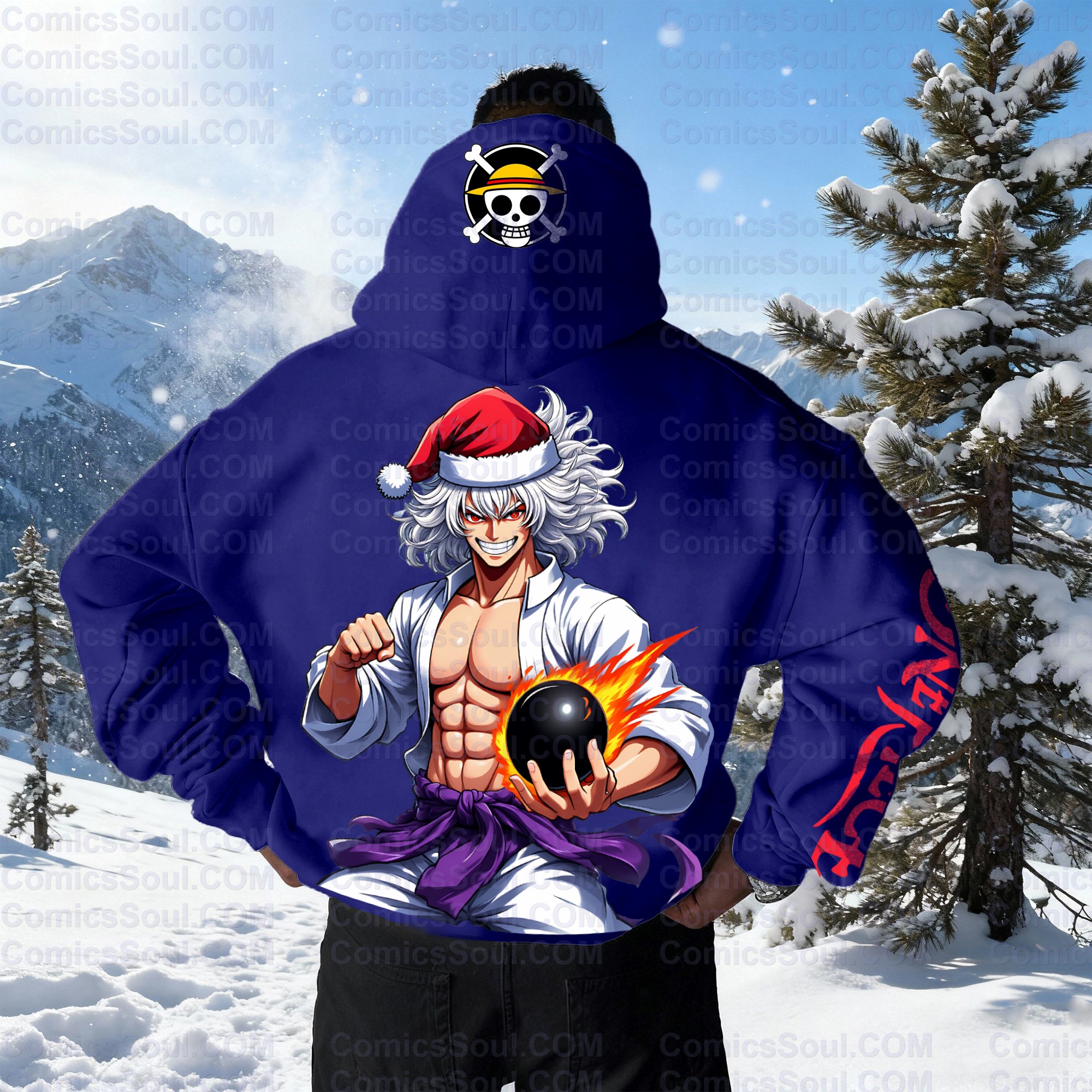 Plus Velvet Unisex Anime Graphic Streetwear Vintage Hoodie