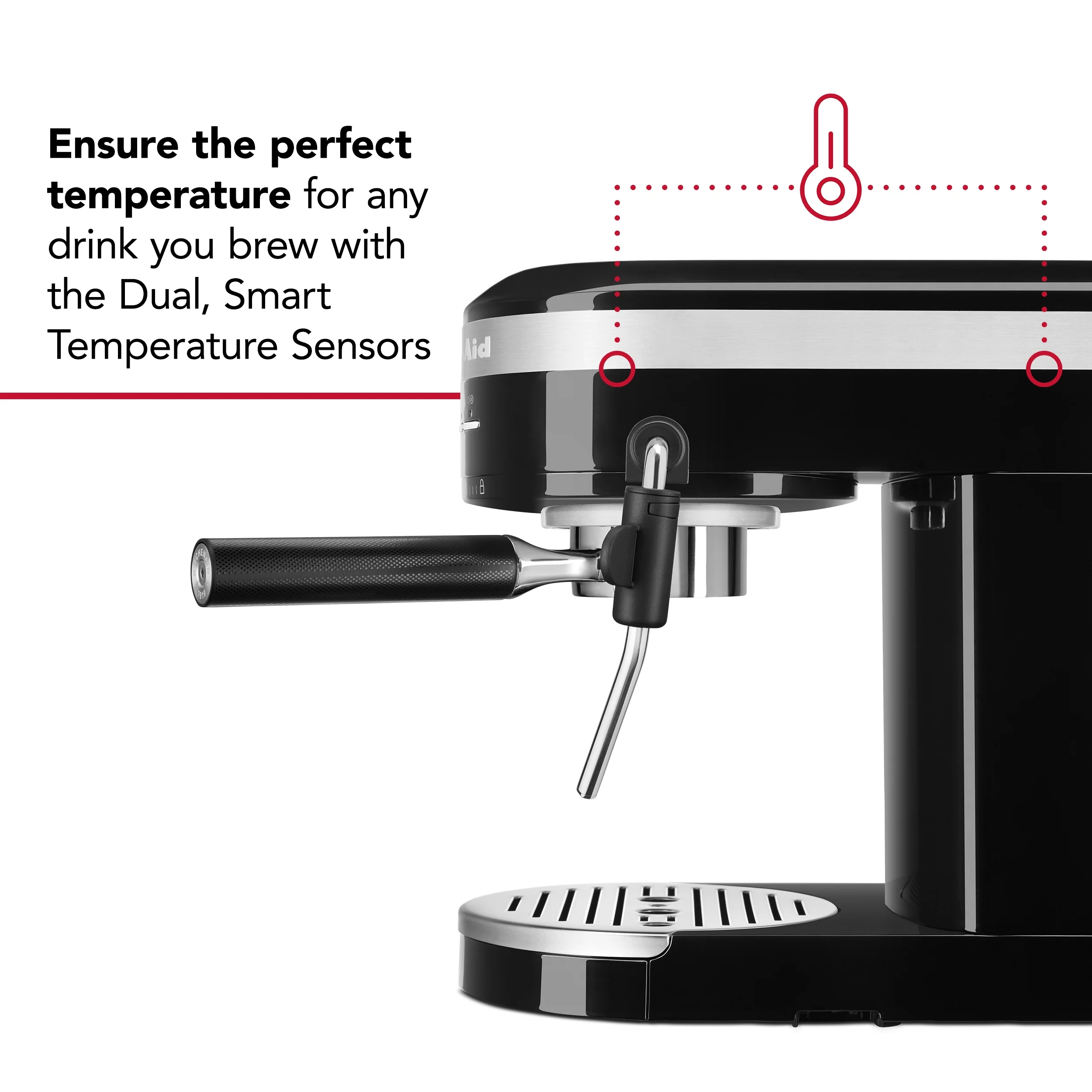 KitchenAid Metal Semi-Automatic Espresso Machine, Empire Red, KES6503 - Image 11