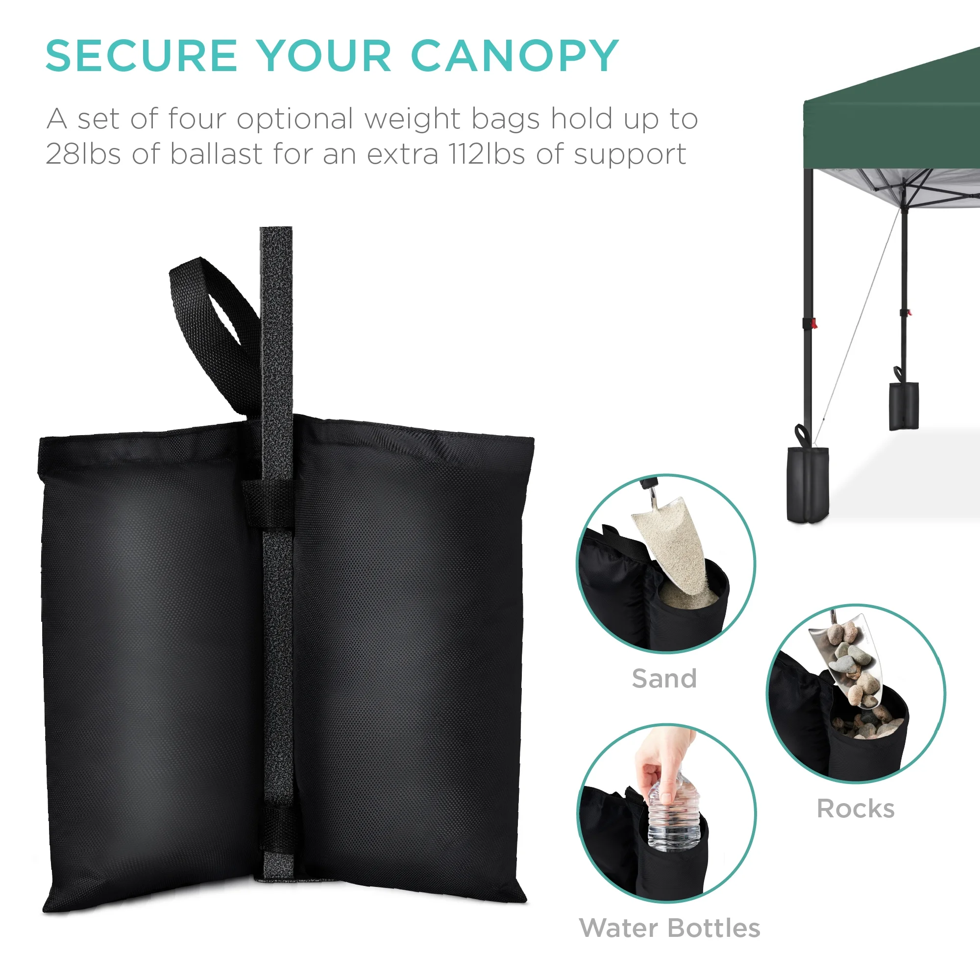 Best Choice Products 12x12ft Easy Setup Pop Up Canopy w/ 1-Button Setup, Wheeled Case, 4 Weight Bags - Navy Blue - Image 82