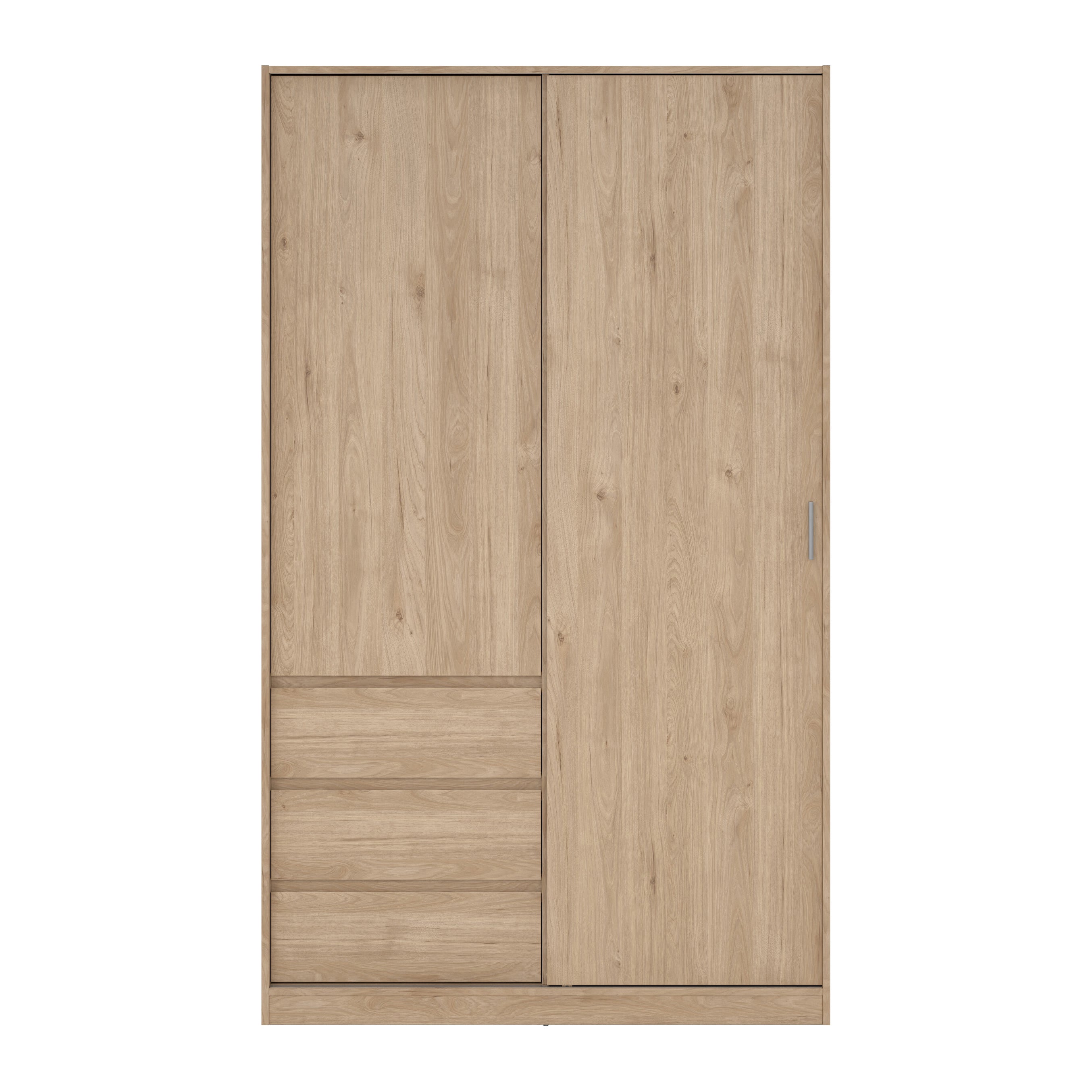 Blokker basic Slide Kledingkast - B 118,5 cm - Eiken