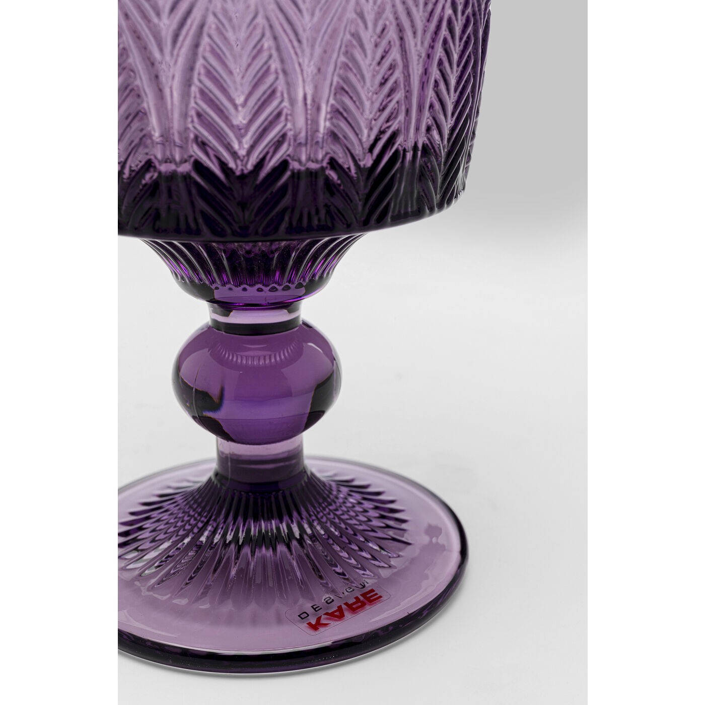 Wijnglazen Fogli paars (6 set) Kare Design