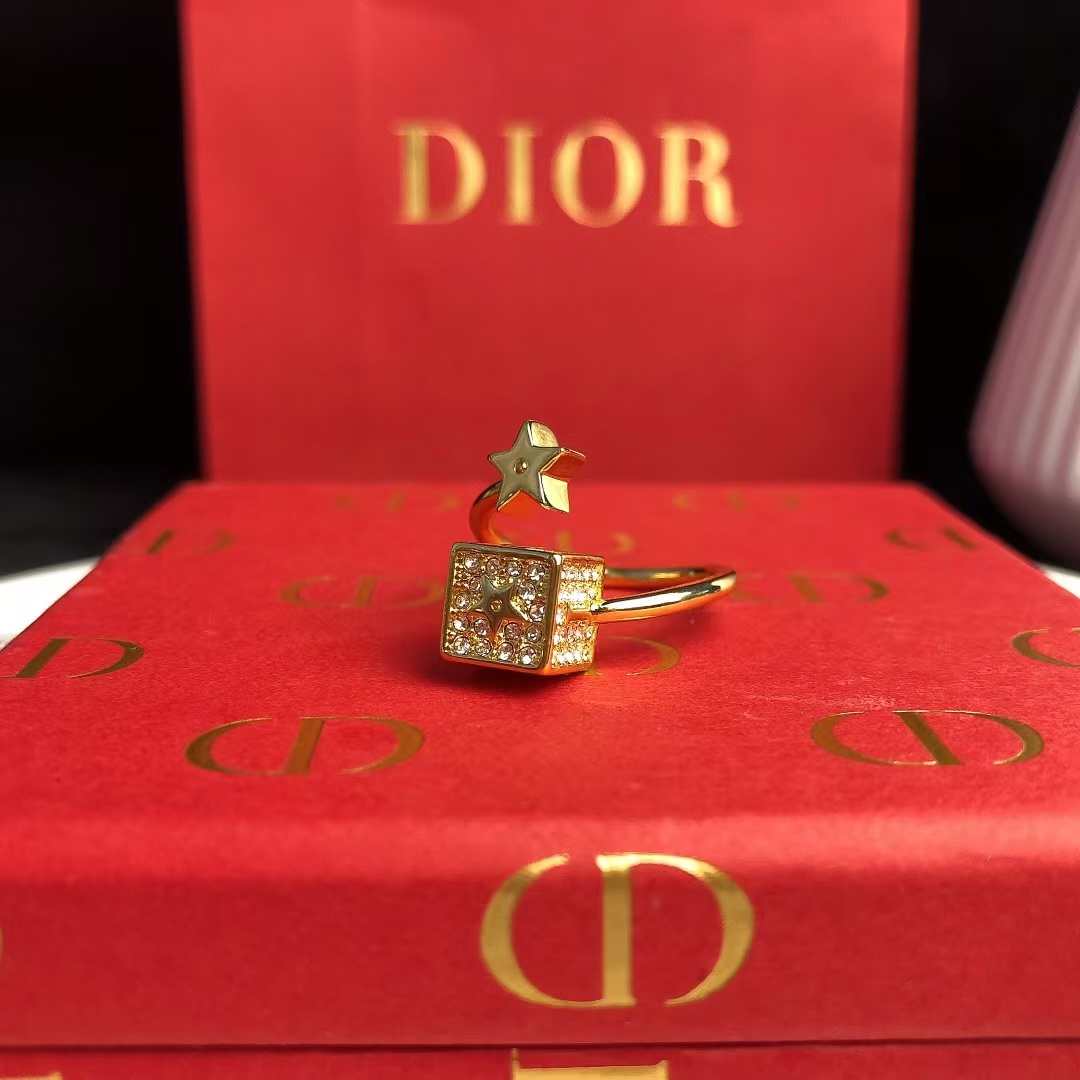Dior Cube and Star Open Ring - Original Replica Club
