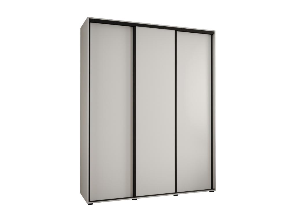 ARMARIO Homelyvo 1 DE PUERTAS CORREDERAS 235 - 2/190/60 3 puertas Blanco/Blanco/Negro