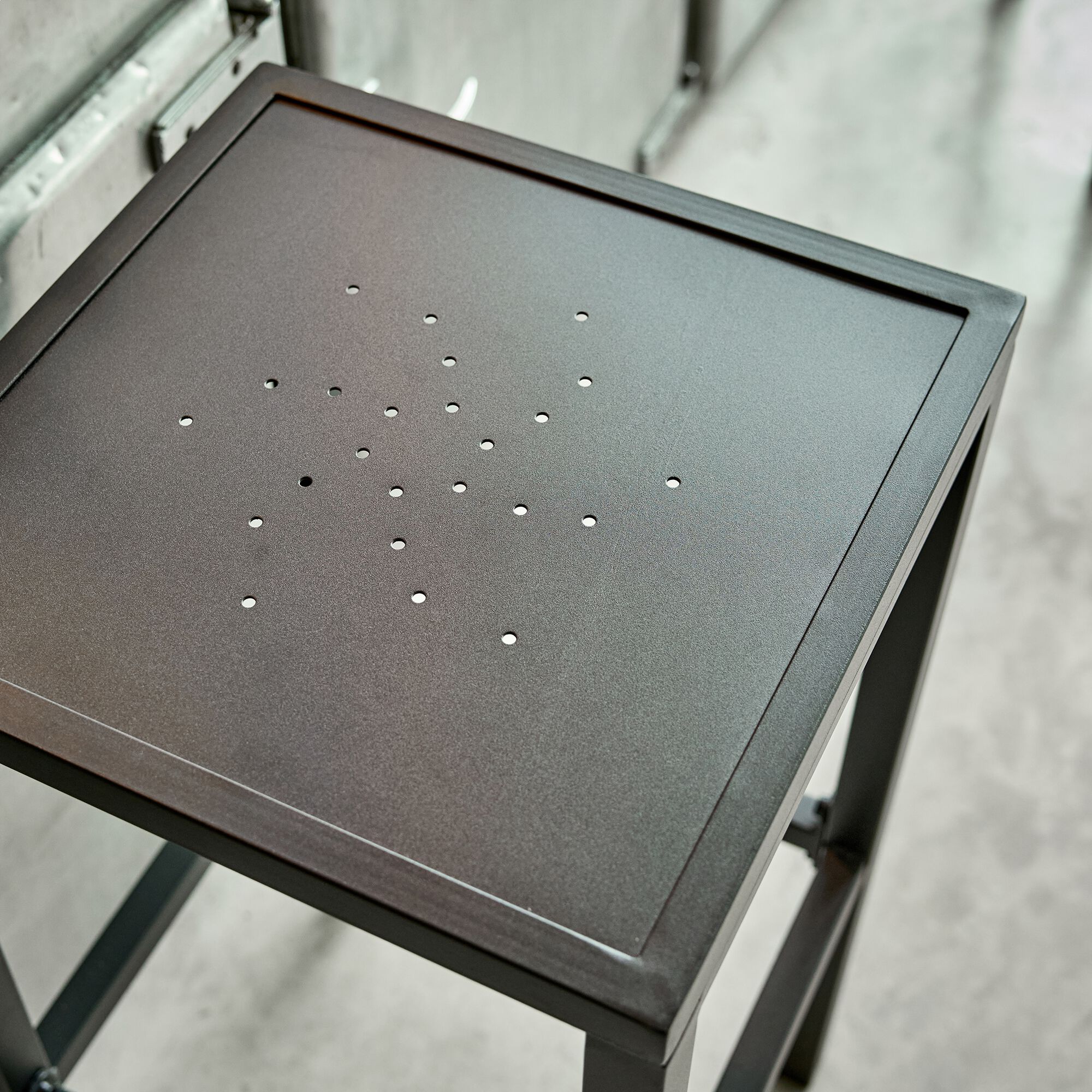 Cahors - Tabouret de bar en acier - noir H74cm