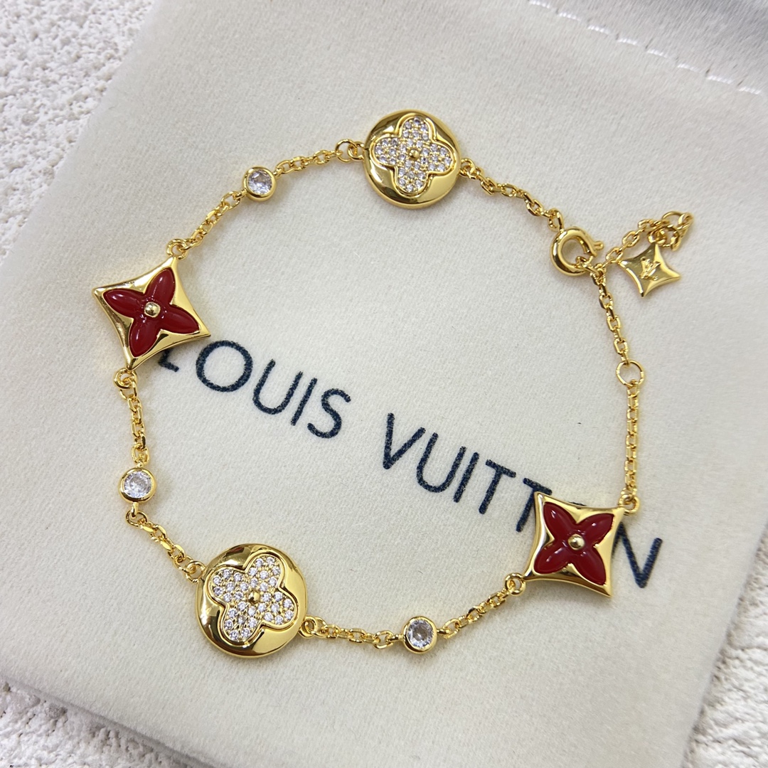 Louis Vuitton Red Carnelian Star Sun Bracelet - Original Replica Club