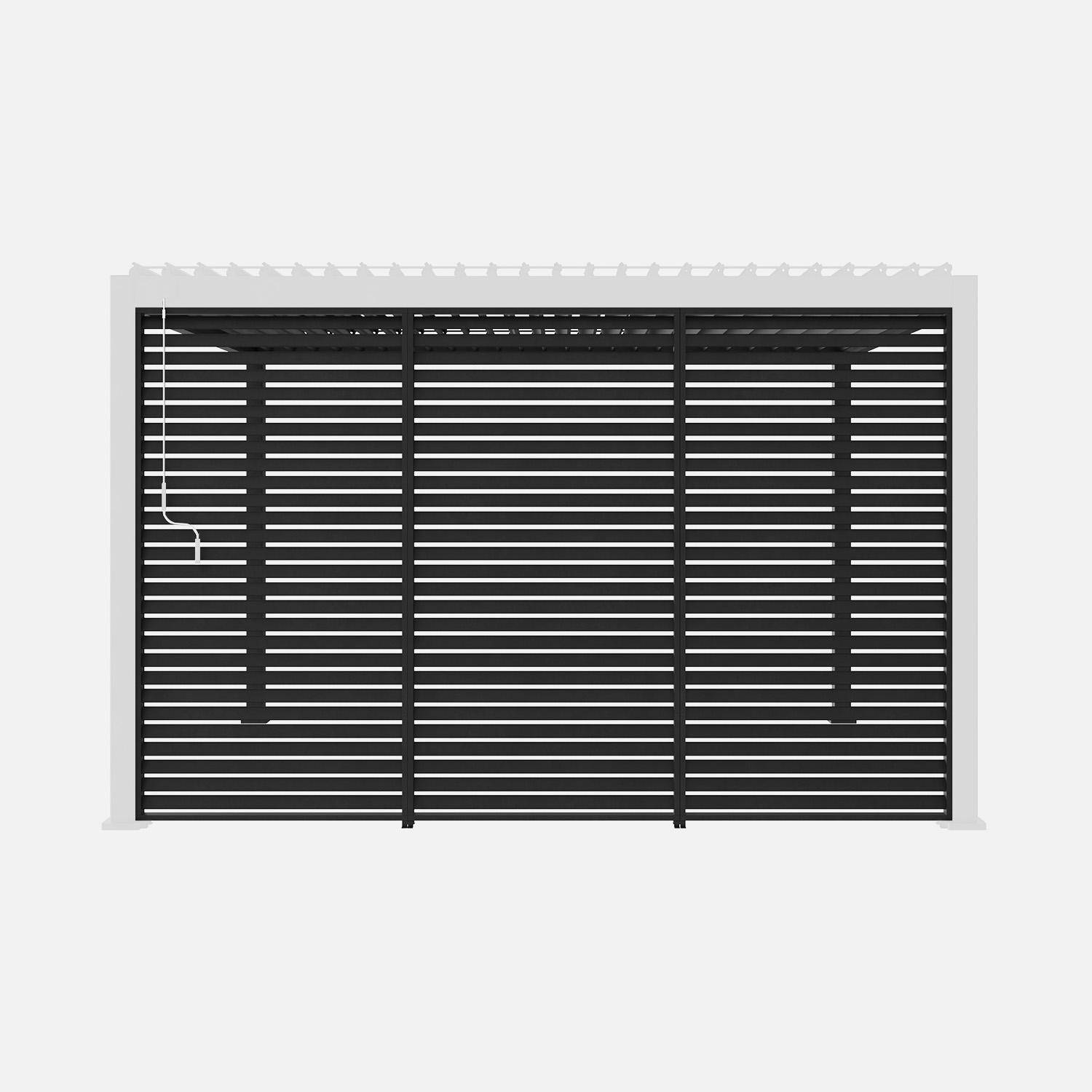 Triomphe persianas - Conjunto de 3 persianas de 130cm para pérgola bioclimática de aluminio 3x4m