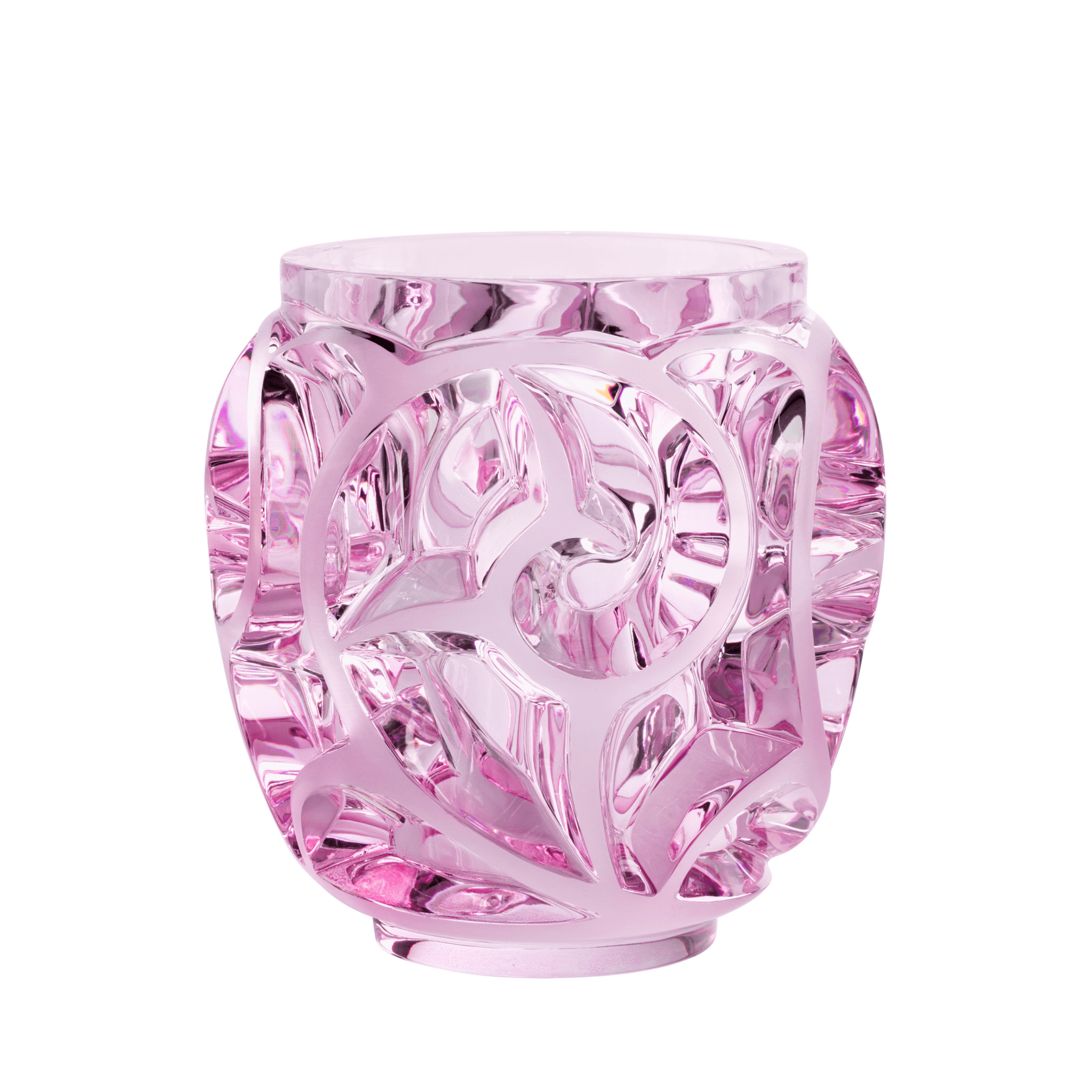 VASE TOURBILLONS XXL - CRISTAL LUSTRÉ ROSE