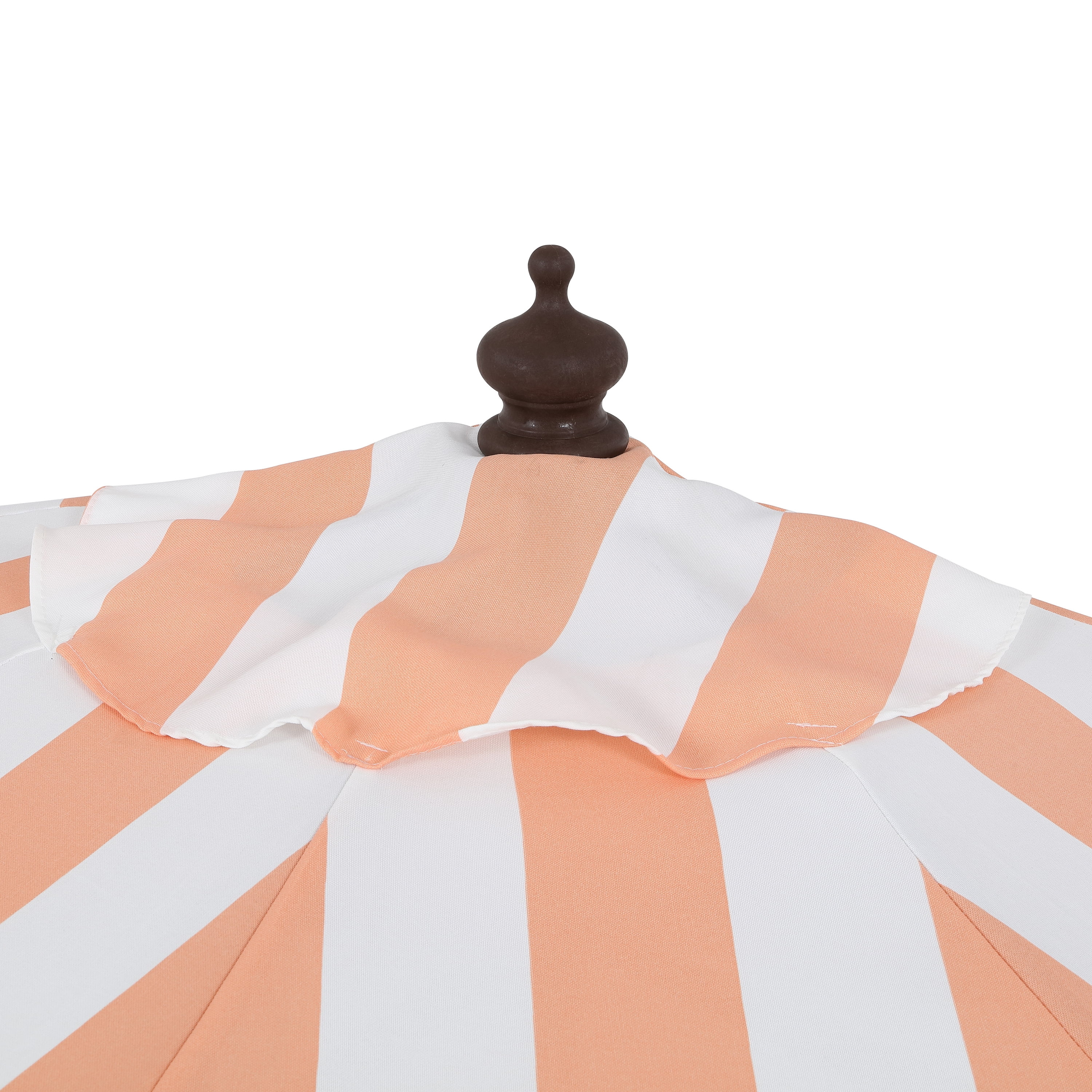 JONATHAN Y Beverly 9 ft. Half Market Patio Umbrella, Designer Classic Scalloped Fringe with Crank, Tilt Button and UV Protection, Blue/White/Cream, Dark Brown Pole - Image 23