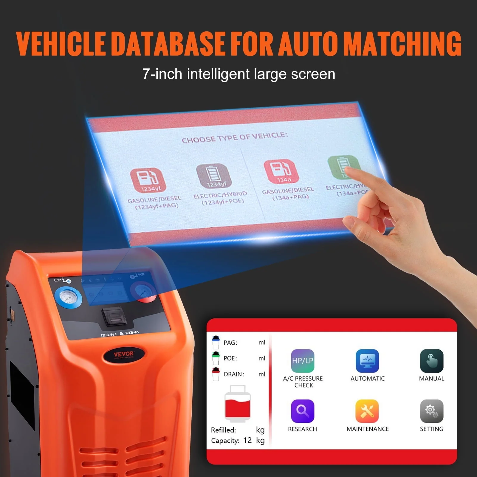 BENTISM Refrigerant Recovery Recharge Machine Fully Automatic for R134a & R1234yf - Image 4