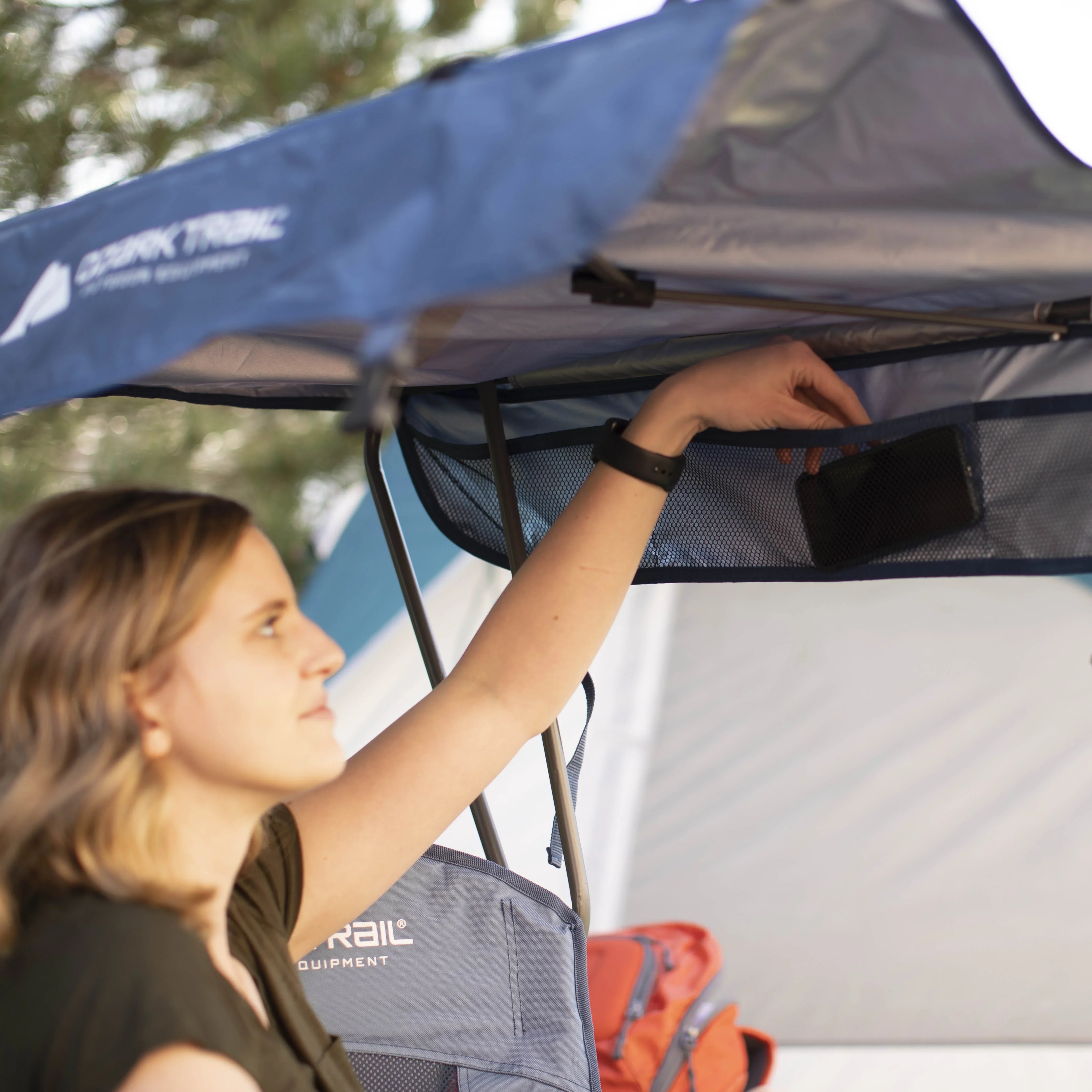Ozark Trail Sand Island Shaded Camping Chair With Cup Holders - Image 10 Ozark Trail Sand Island Shaded Camping Chair With Cup Holders - Image 10