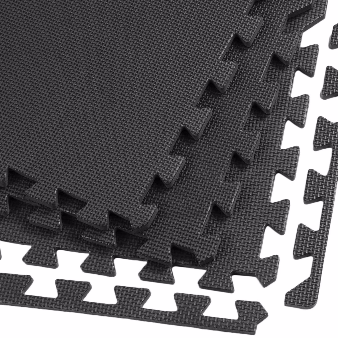 Xspec 3/8" Thick 100 Sq Ft EVA Foam Floor Exercise Gym Mats 25 Pcs, Black | 1