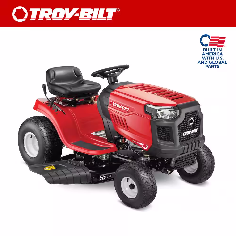 WAYFAIR Troy-Bilt Pony 42 In. 15.5 HP Briggs And Stratton 7-Speed Manual Drive Gas Front Engine Riding Lawn Tractor