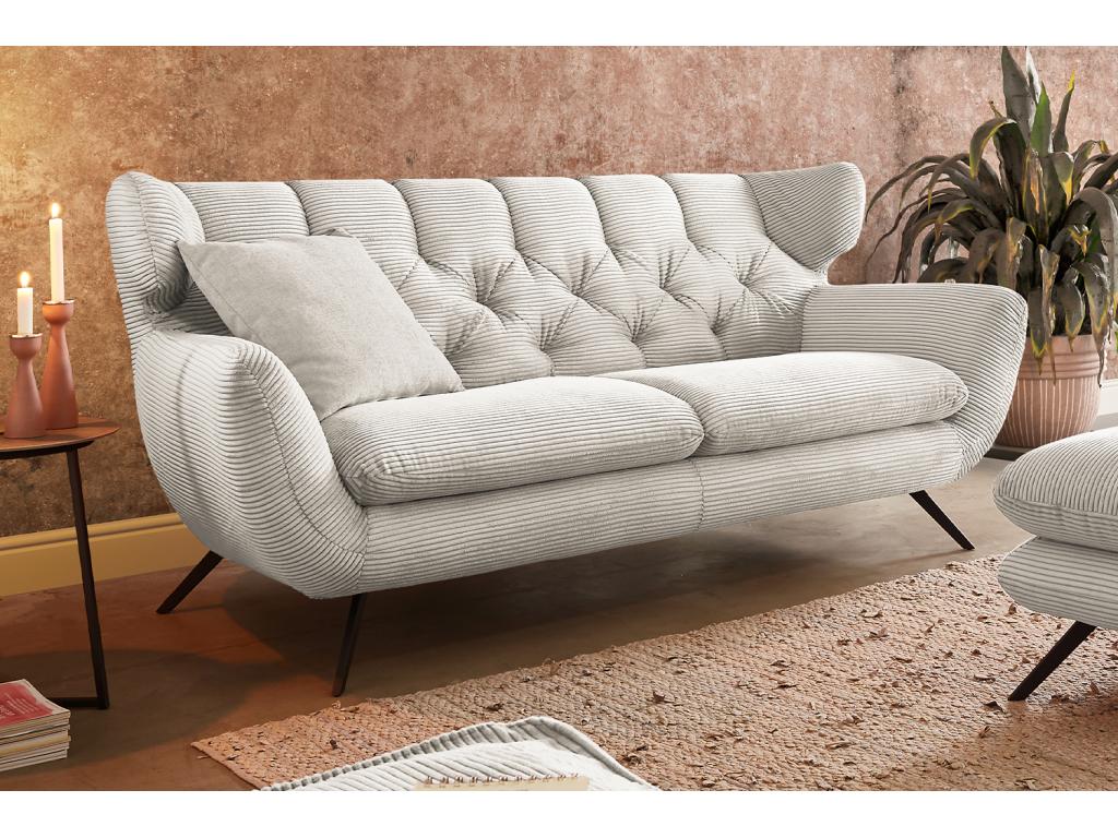 Sofá - blanco crema pana - Decocasaes zvjp39430