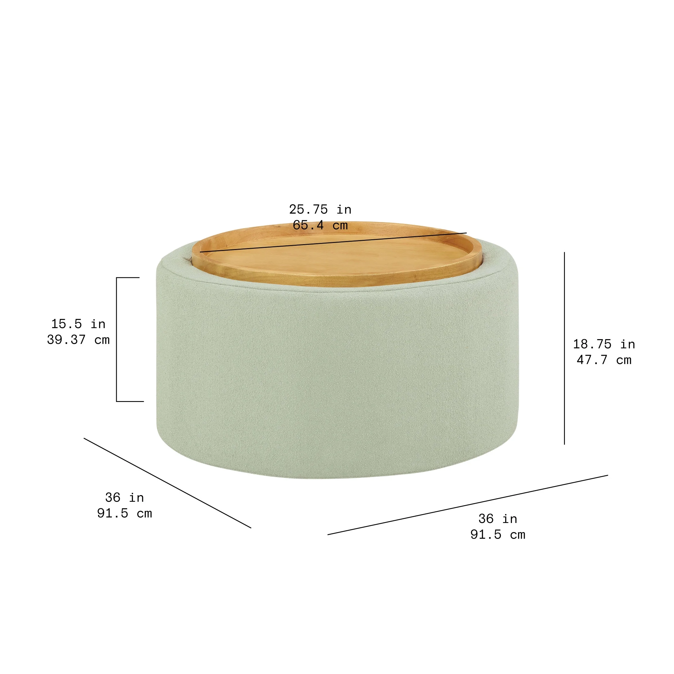Beautiful Drew Stowaway Coffee Table with Storage by Drew Barrymore, Cream - Image 15