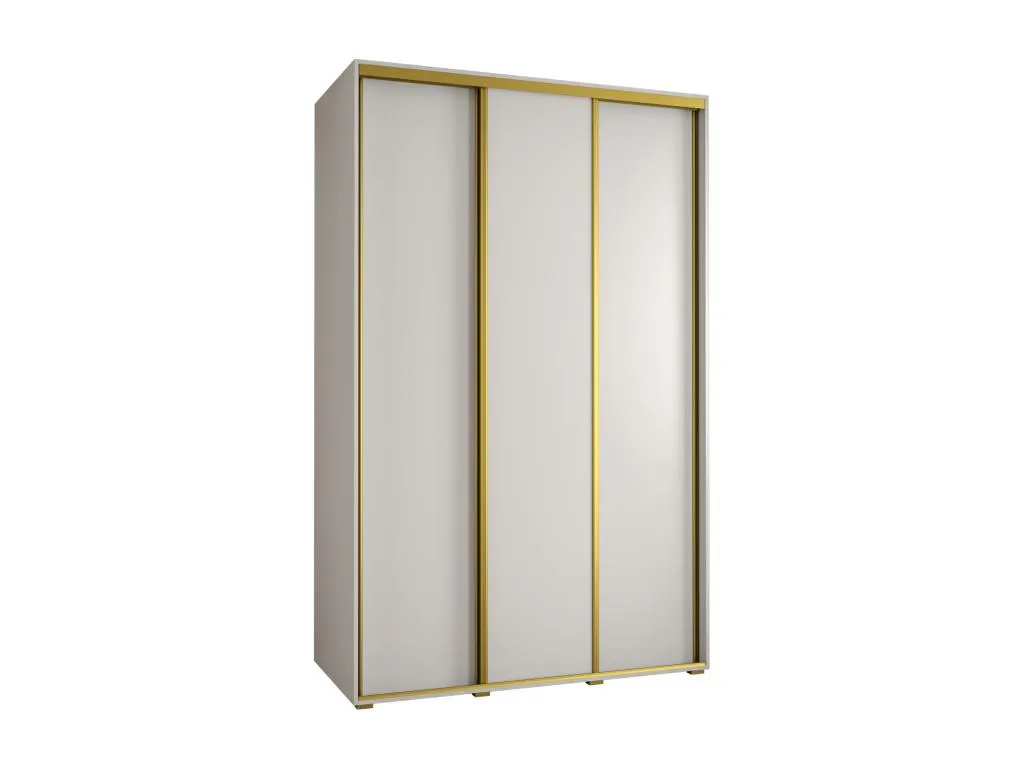 ARMARIO Lluesmamuebles 1 DE PUERTAS CORREDERAS 235.2/160/60 3 puertas (Blanco/Blanco/Oro)